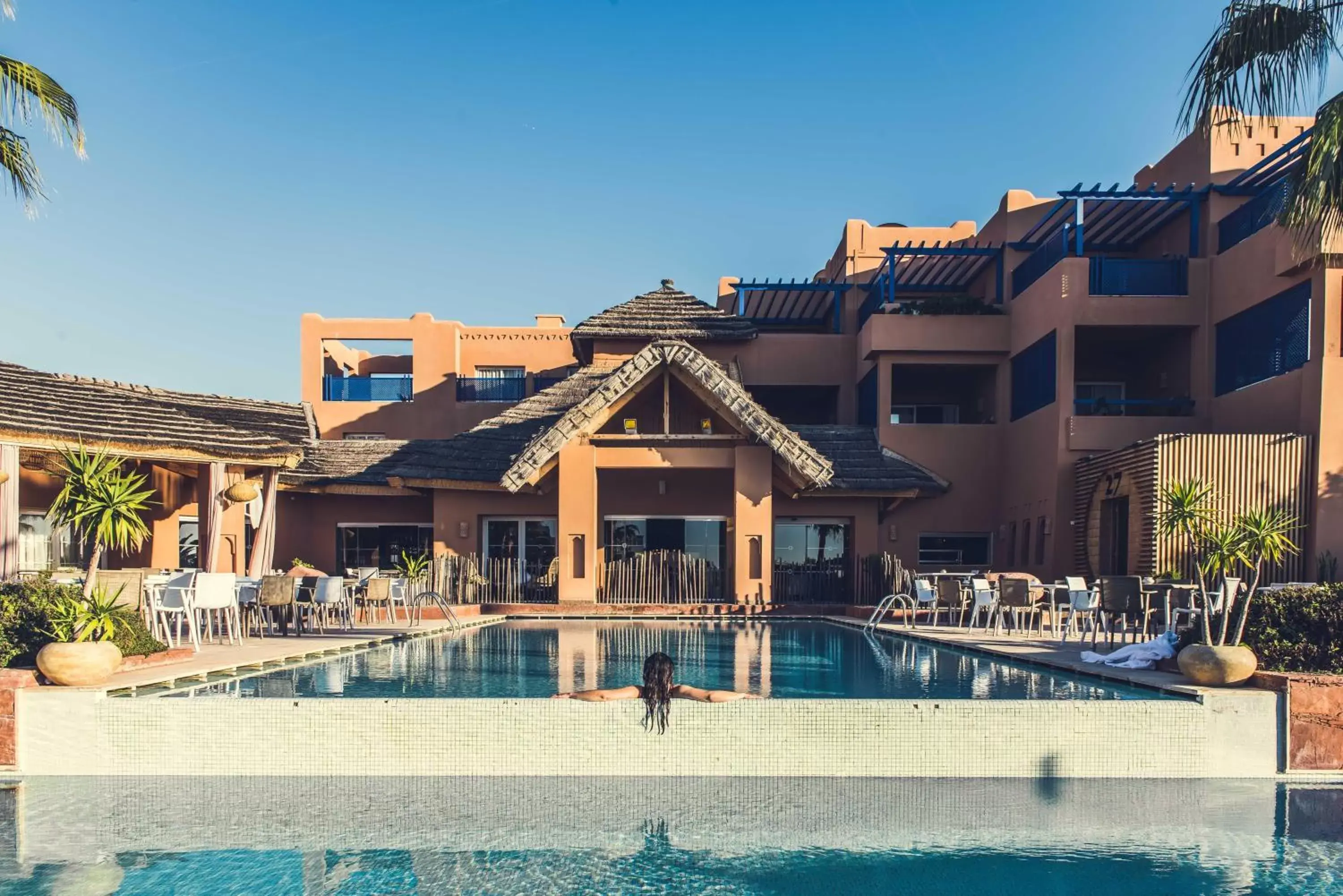 Swimming Pool in Paradis Plage Surf Yoga & Spa