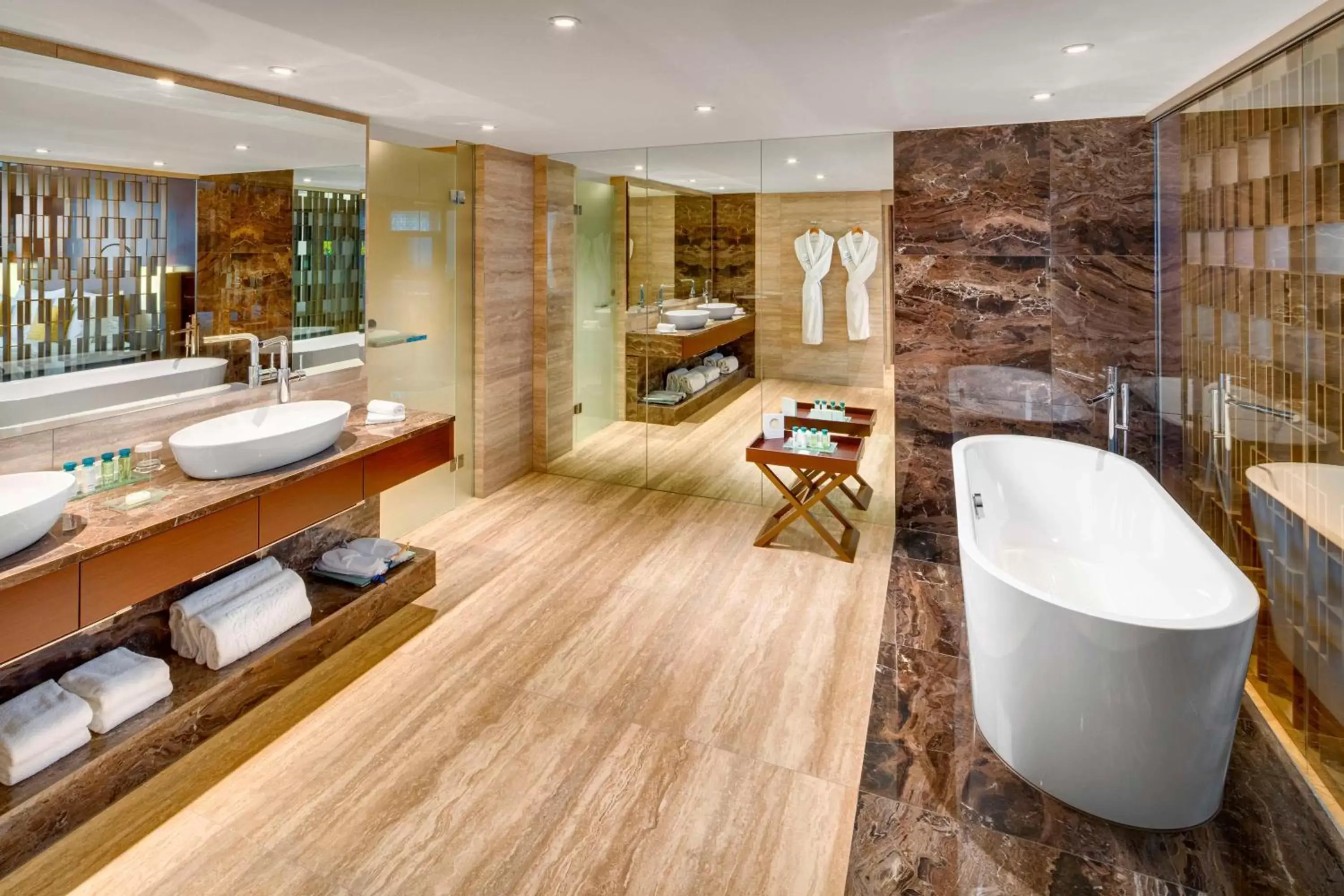 Photo of the whole room, Bathroom in Kempinski Hotel Corvinus Budapest