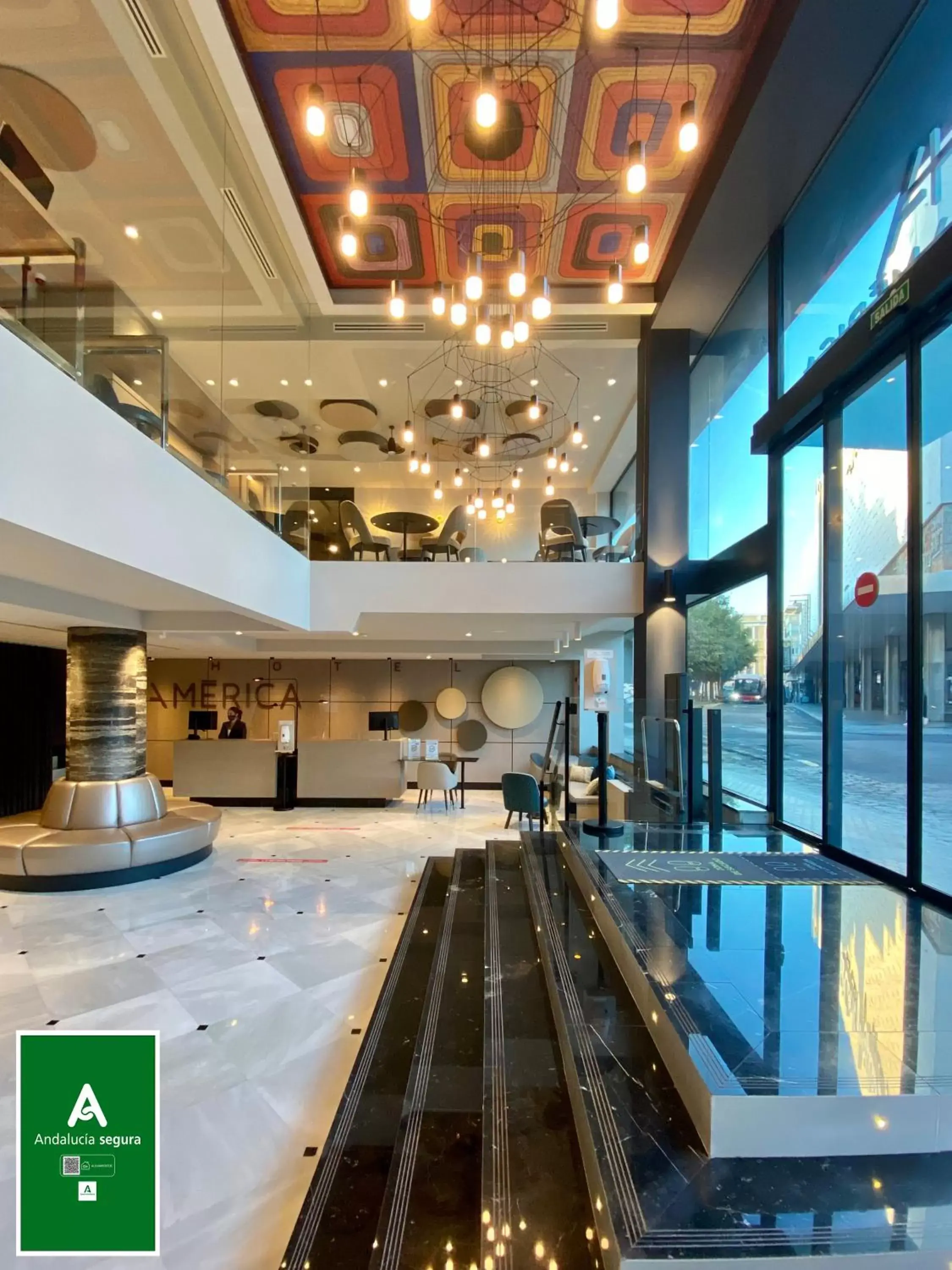 Lobby or reception in Hotel América Sevilla