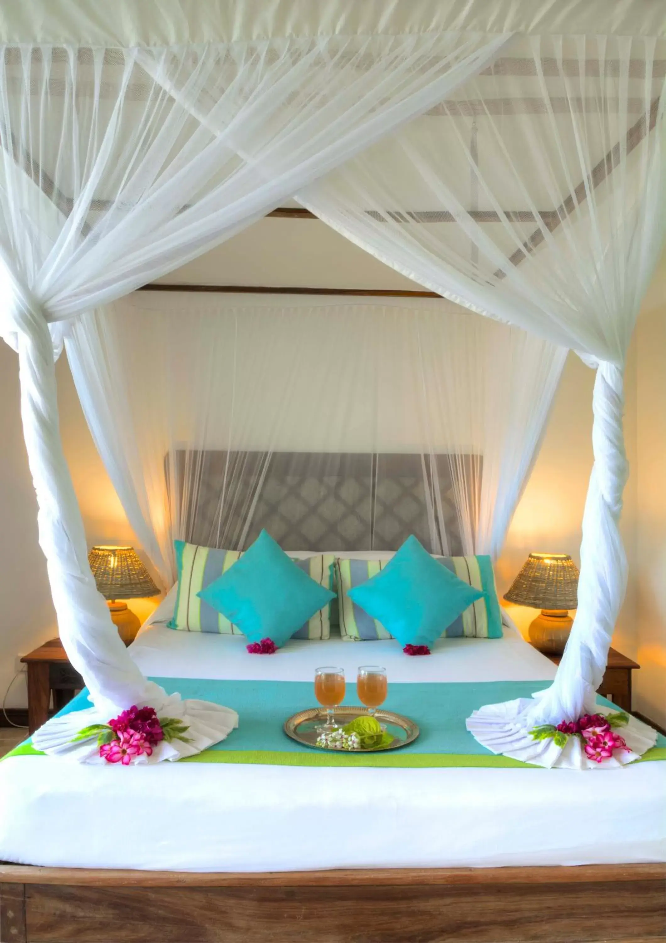Bed in Sultan Sands Island Resort