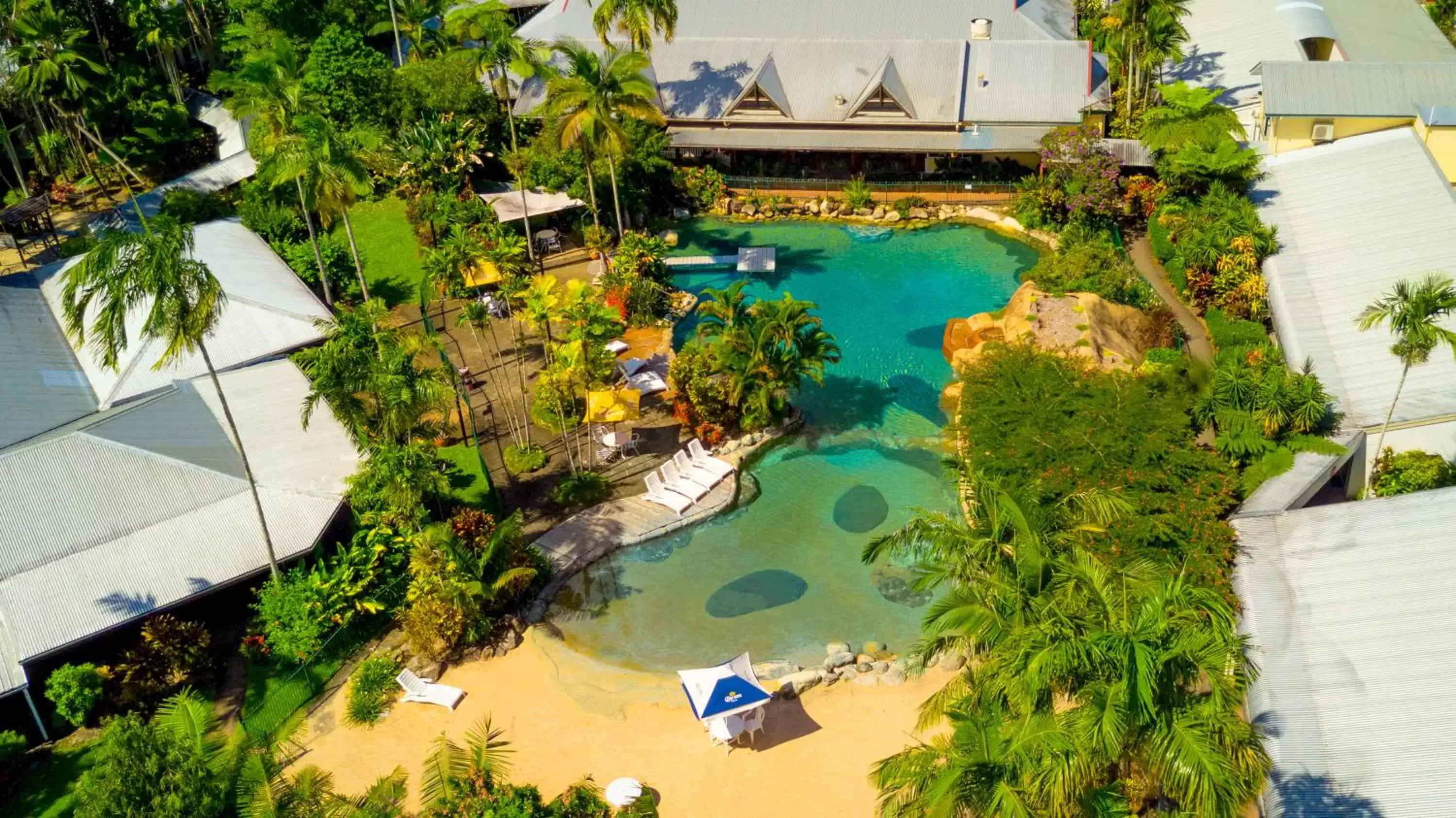 Beach, Bird's-eye View in Cairns Colonial Club Resort