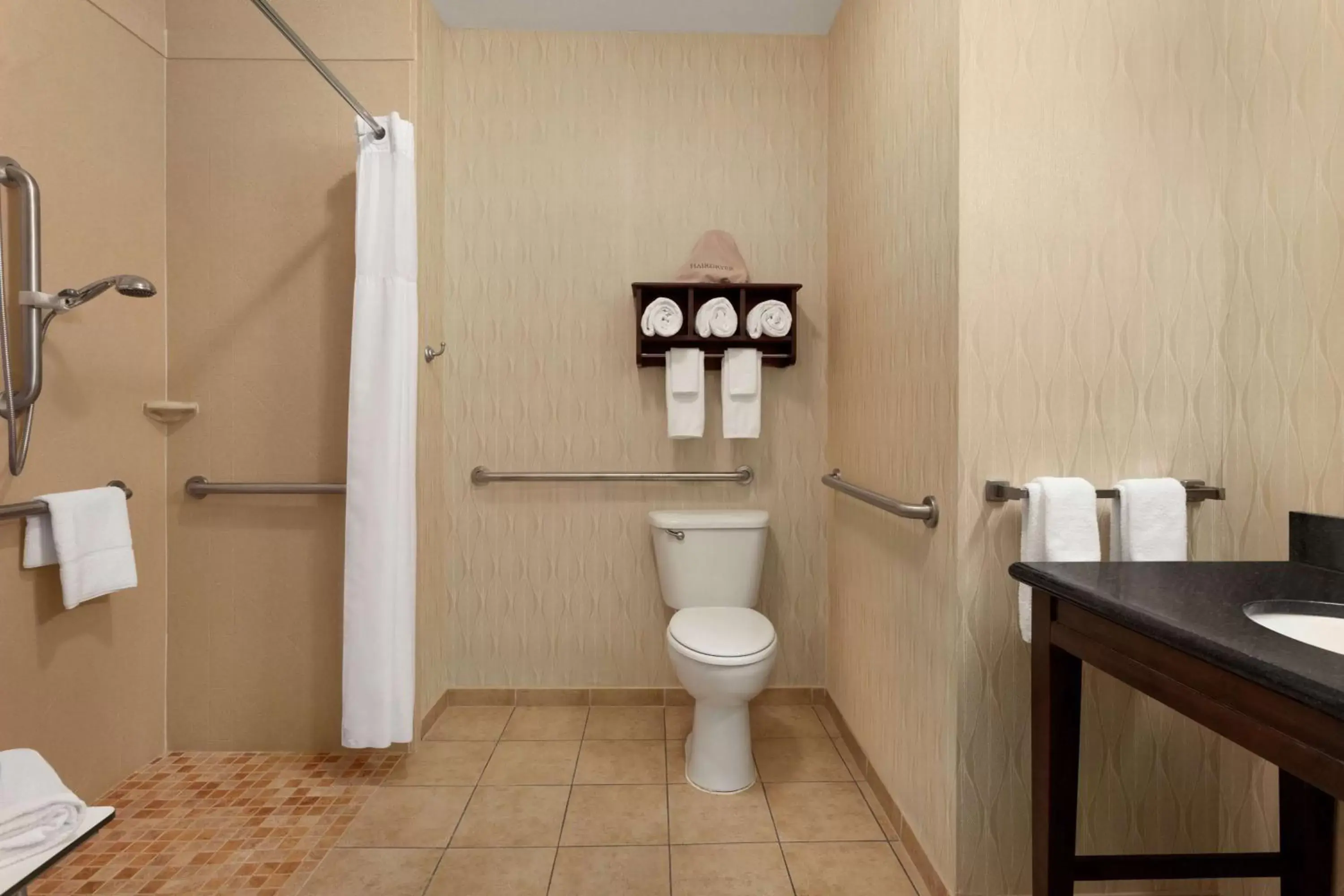 Bathroom in Hampton Inn Sulphur Springs Bathroom in Hampton Inn Sulphur Springs