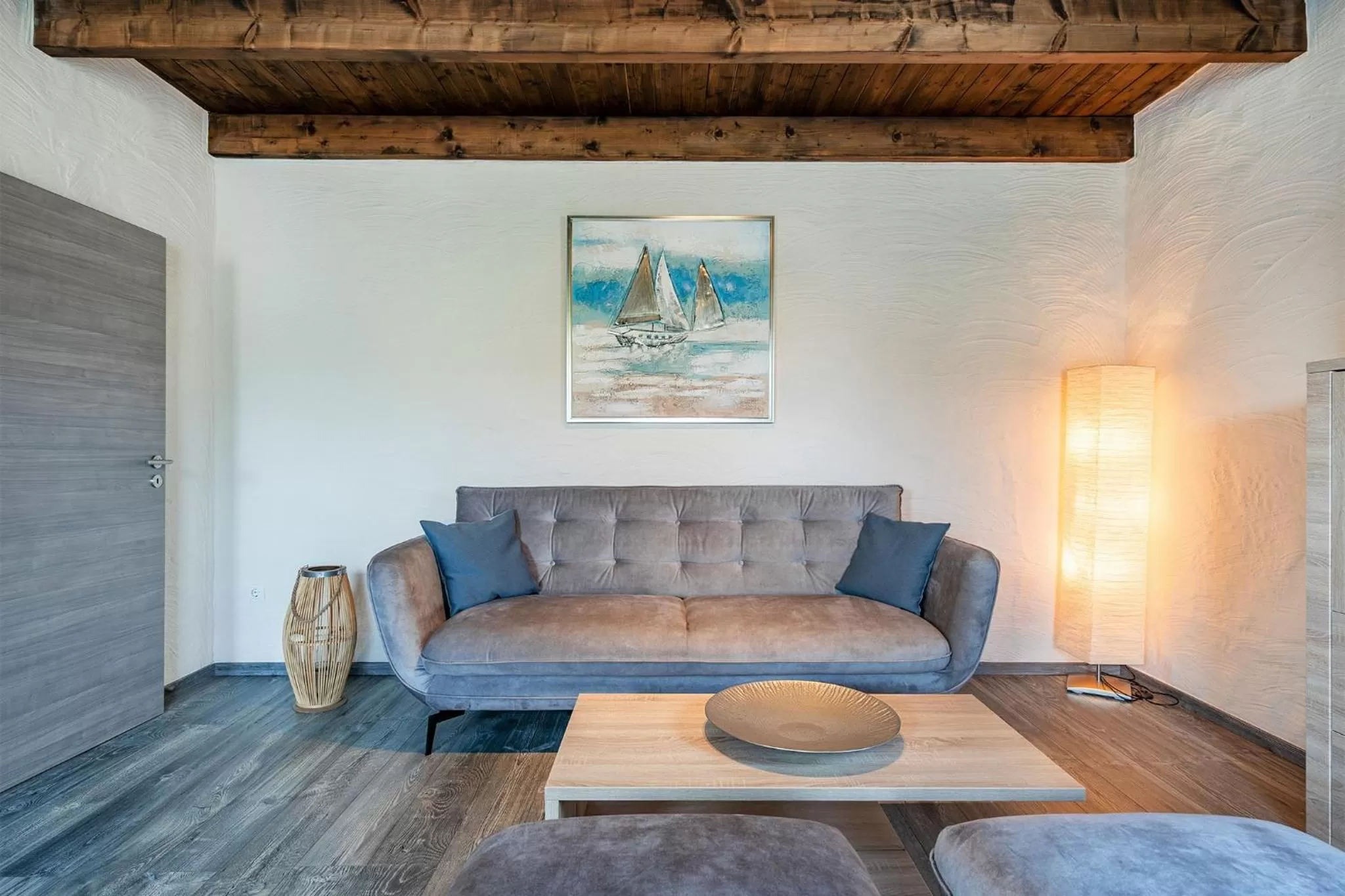 Living room in Villa Moorstern am Badesee Tannenhausen