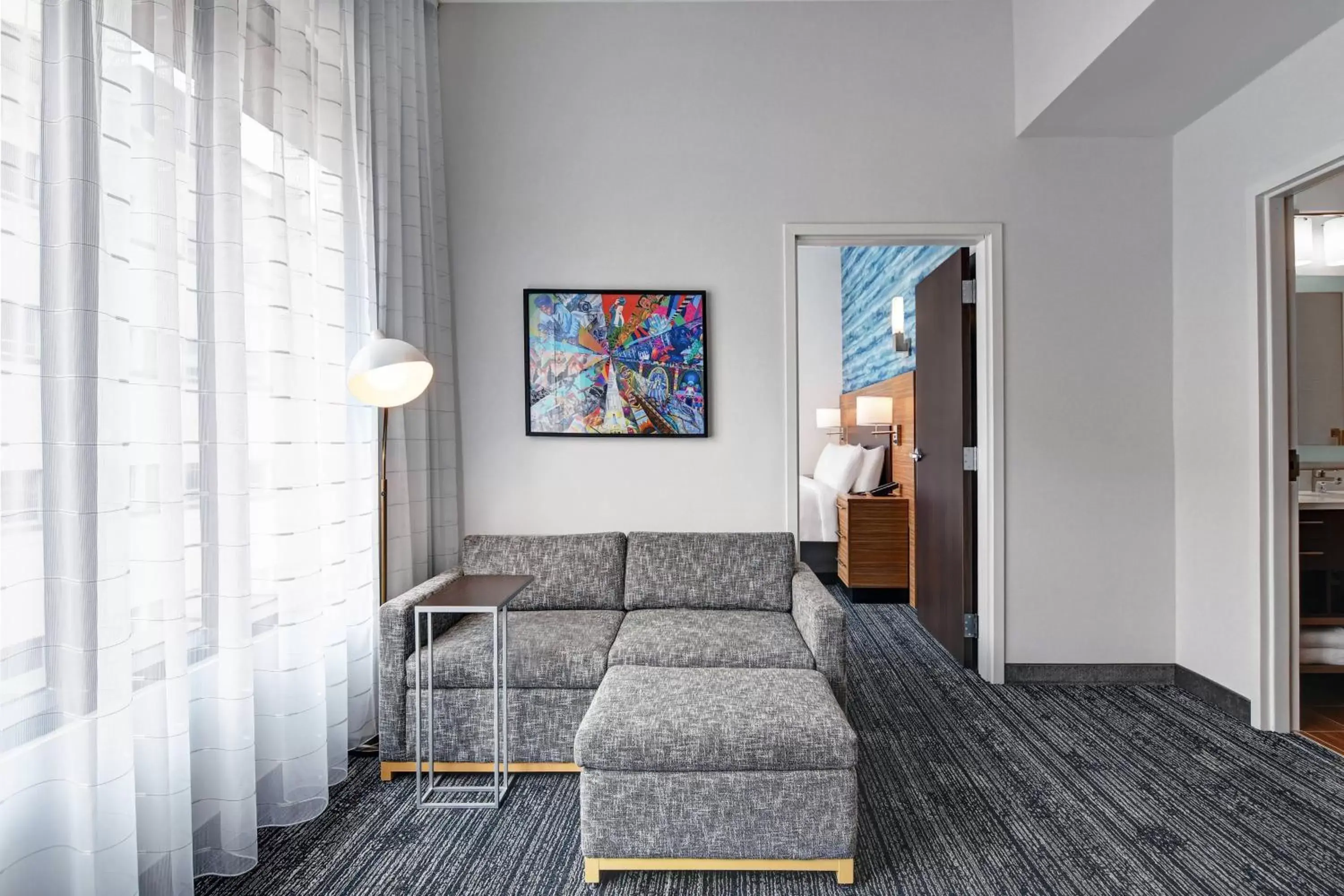 Bedroom, Seating Area in TownePlace Suites by Marriott Cincinnati Downtown