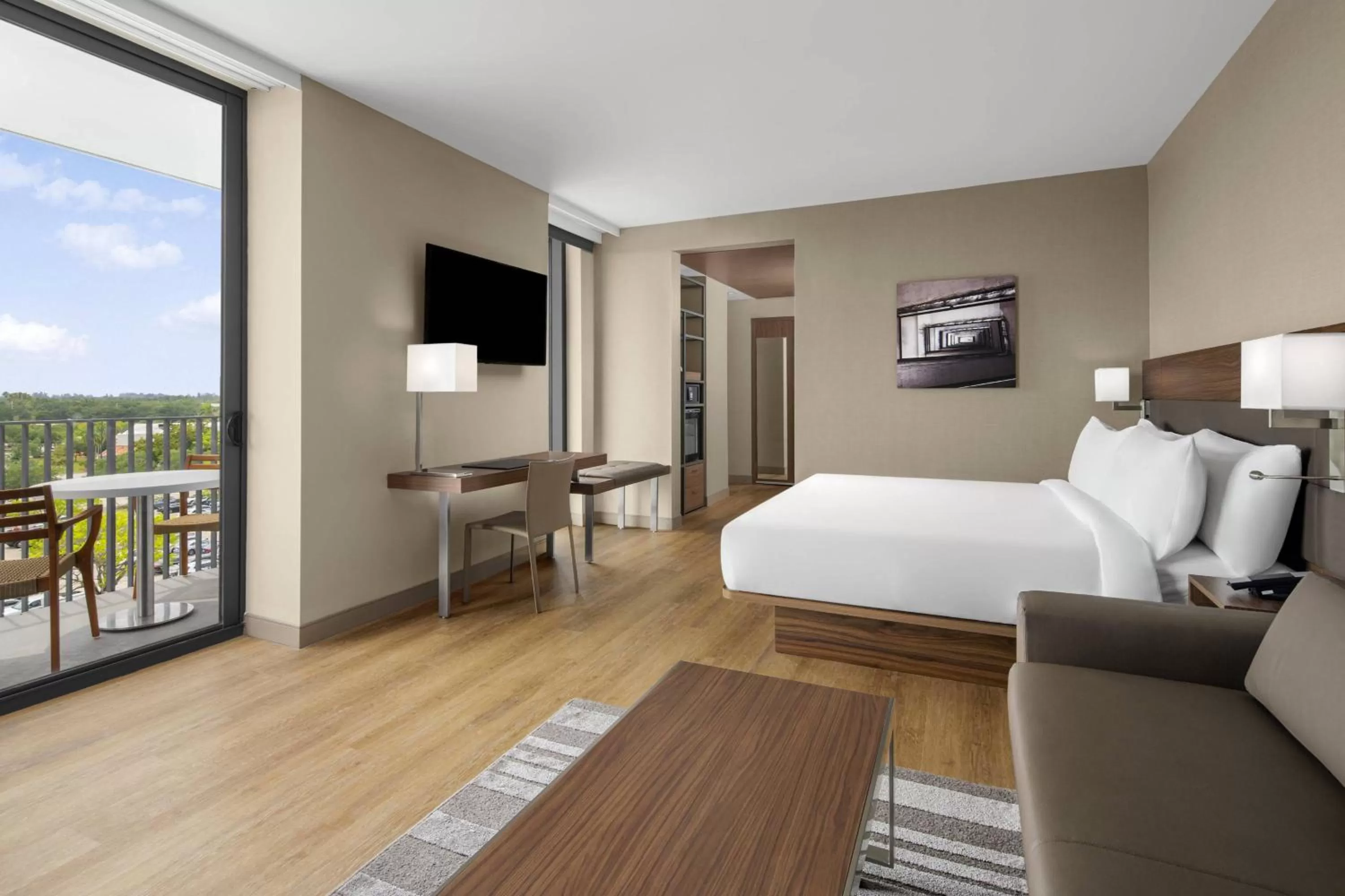 Photo of the whole room, Bed in AC Hotel by Marriott Fort Lauderdale Sawgrass Mills Sunrise