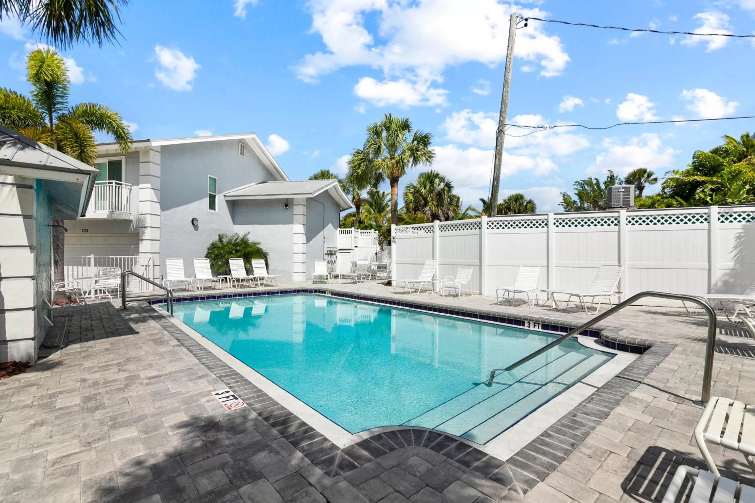 Pool view in The Ringling Beach House