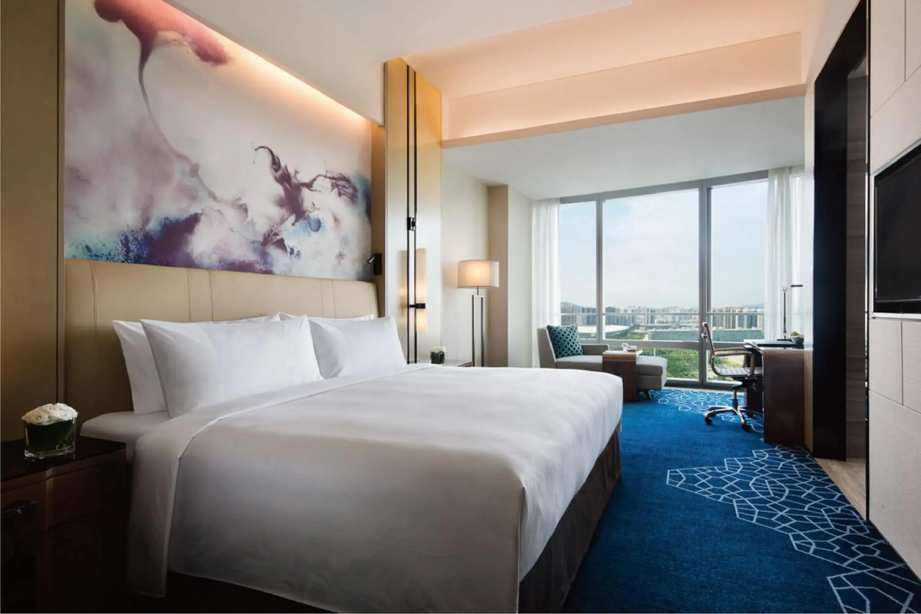Photo of the whole room, Bed in JW Marriott Hotel Shenzhen Bao'an International Airport