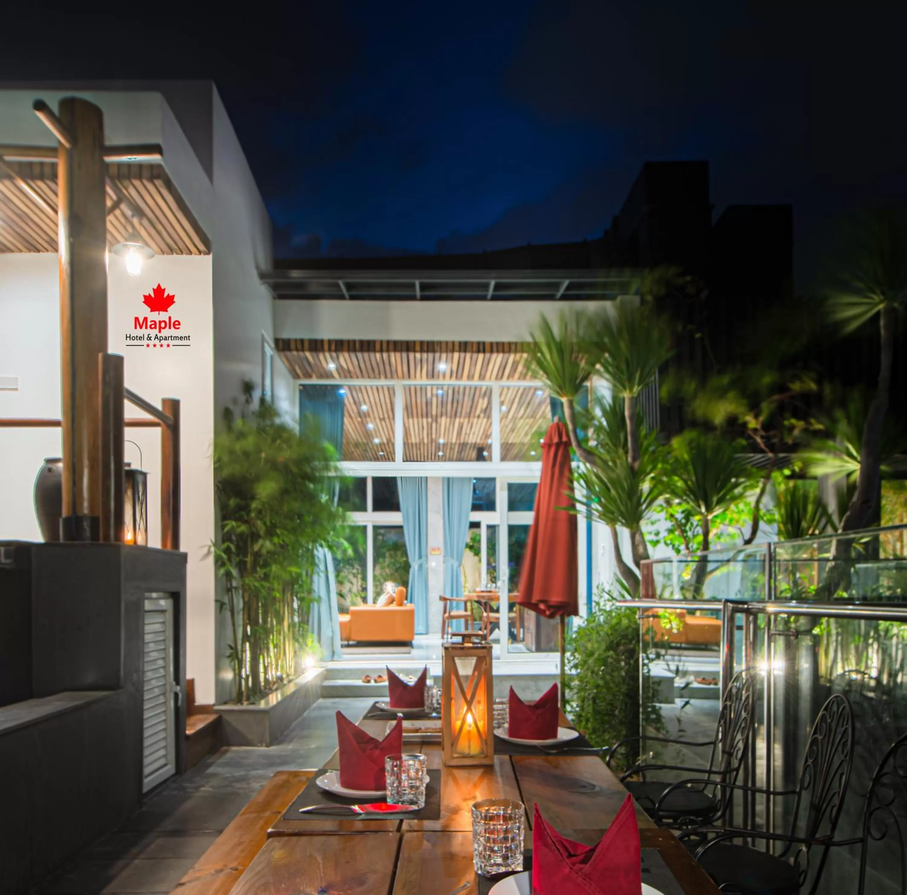 Patio in Maple Hotel & Apartment