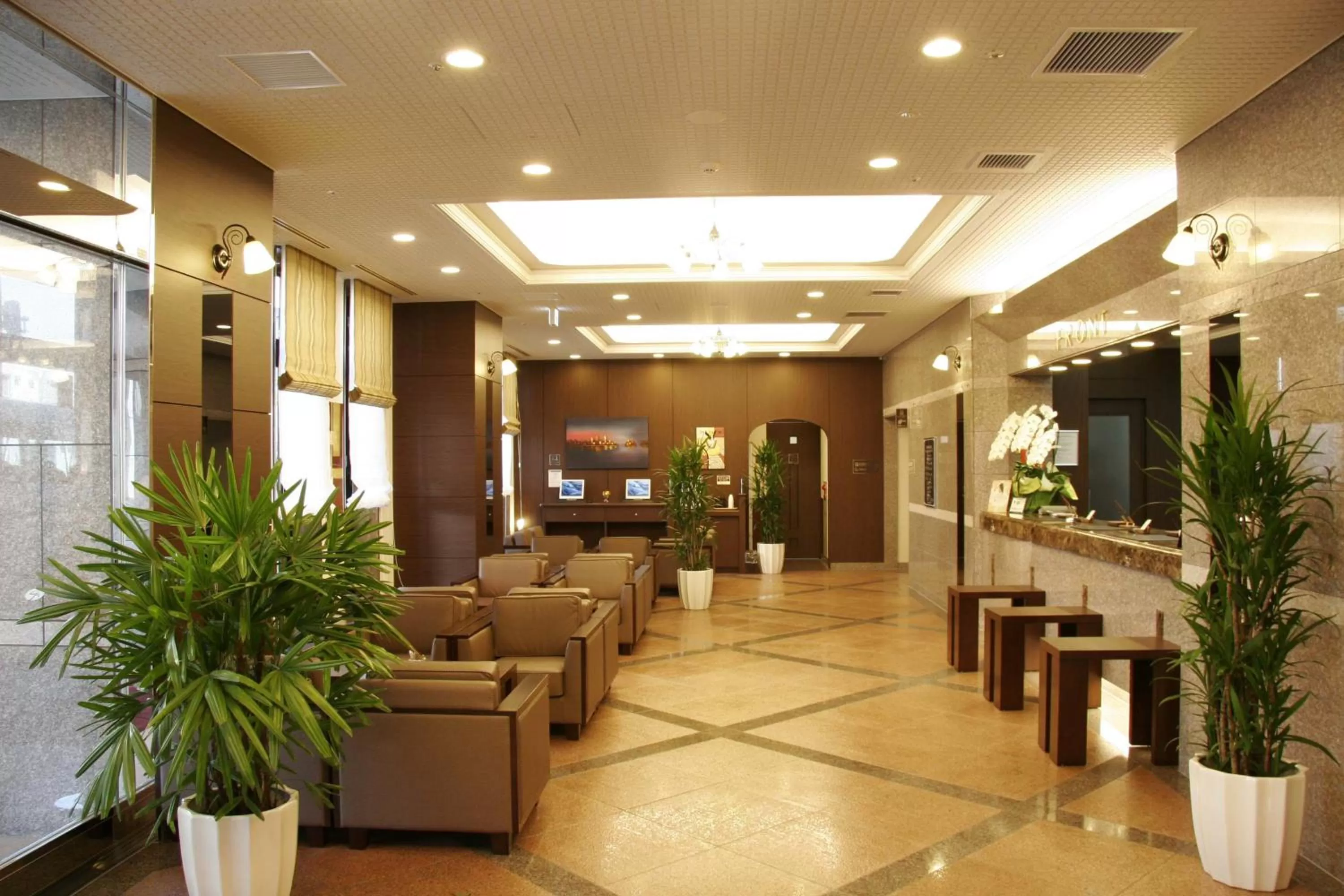 Lobby or reception in Hotel Route-Inn Chitose Ekimae