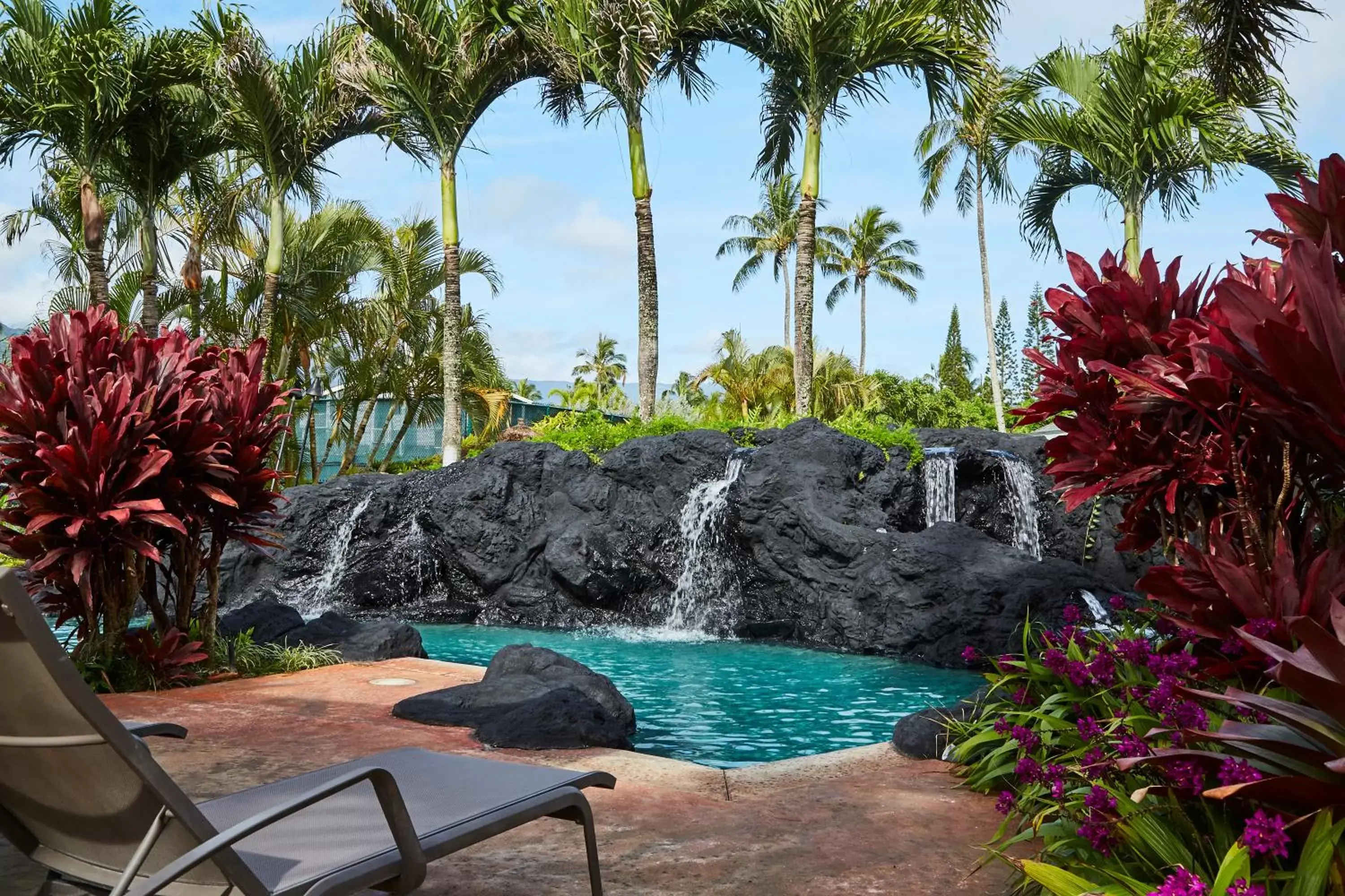 Pool view in The Cliffs at Princeville