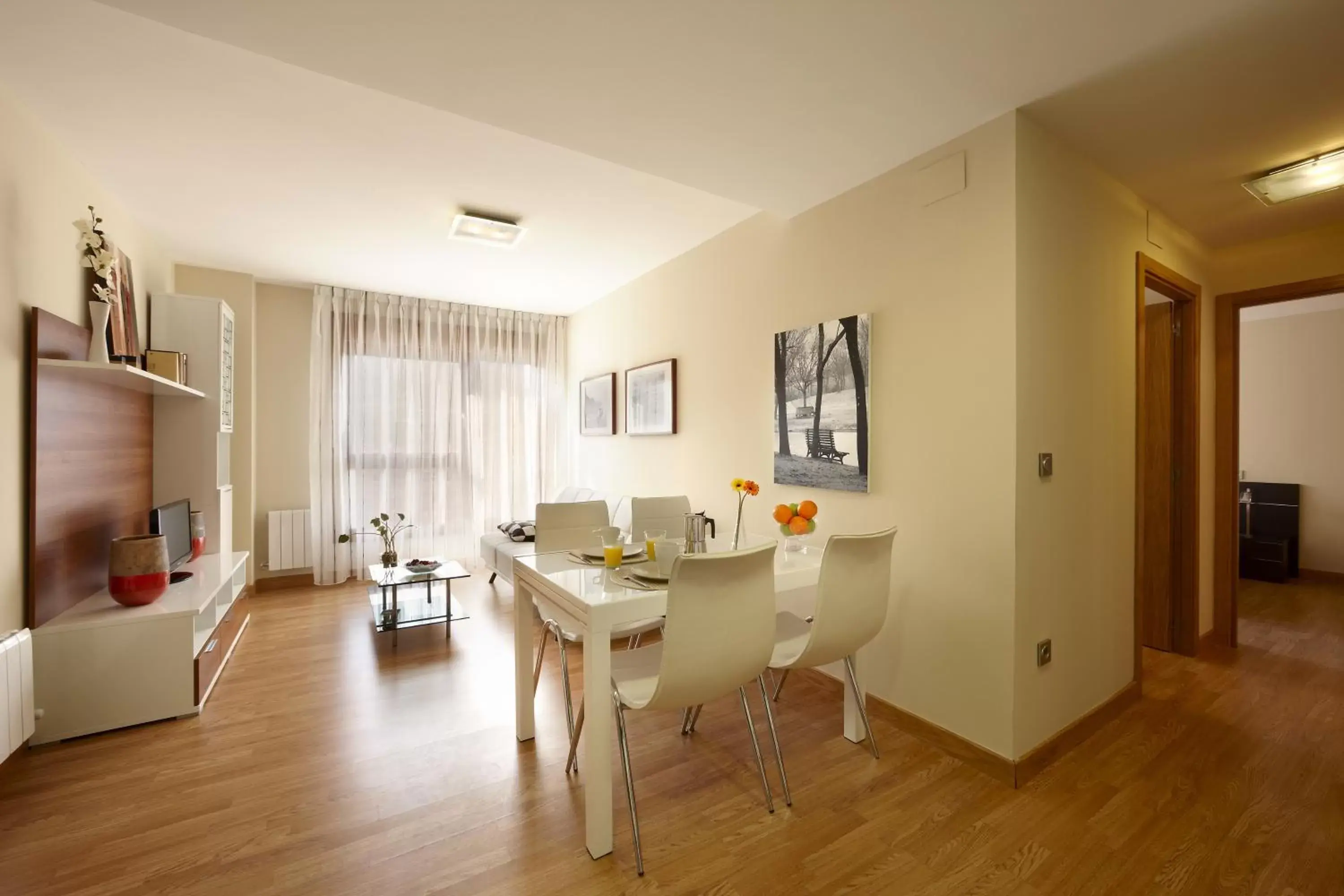 Living room, Dining Area in Bilbao Apartamentos Atxuri