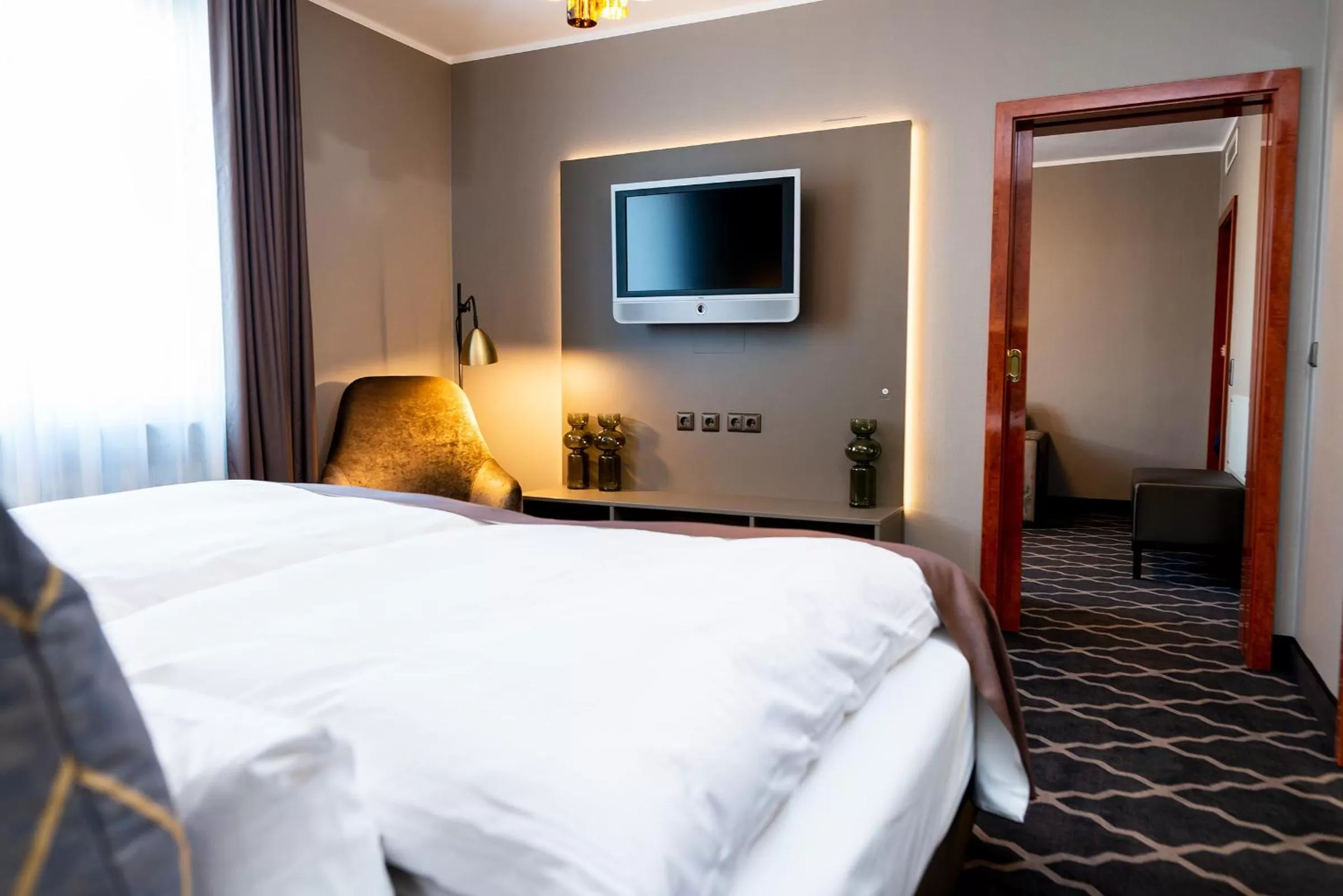 Bed in Hotel Kaiserhof