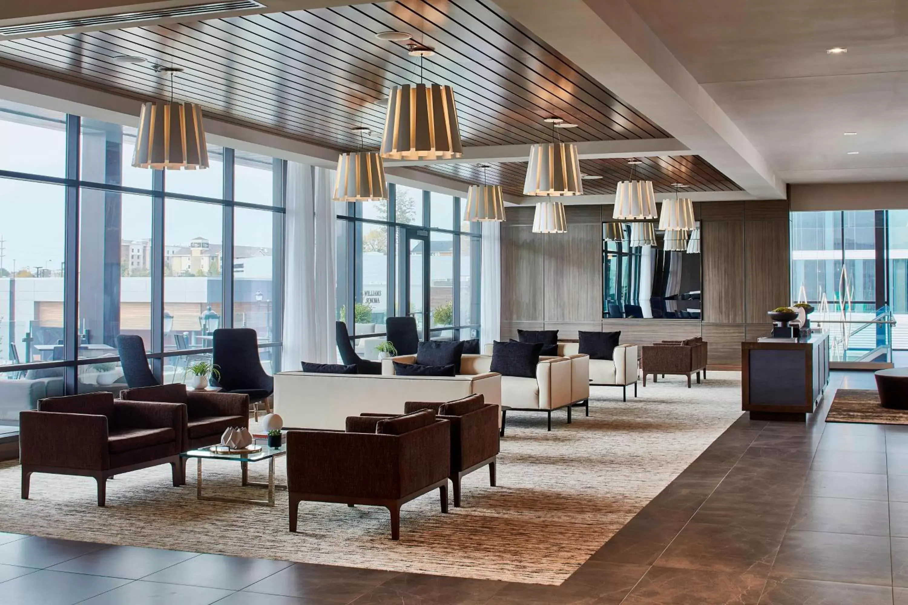 Lobby or reception in AC Hotel by Marriott Cleveland Beachwood