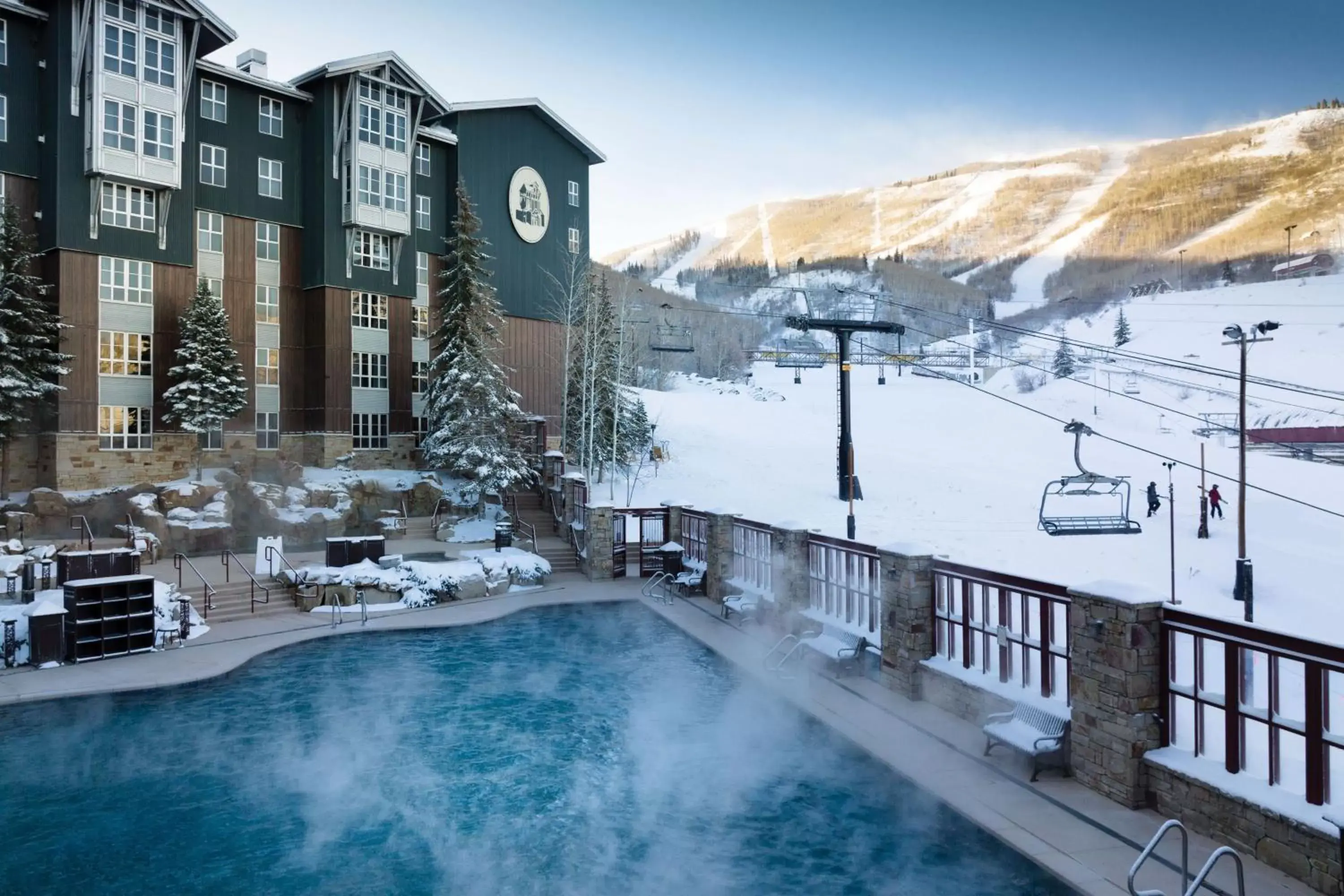 Swimming pool, Winter in Marriott's MountainSide