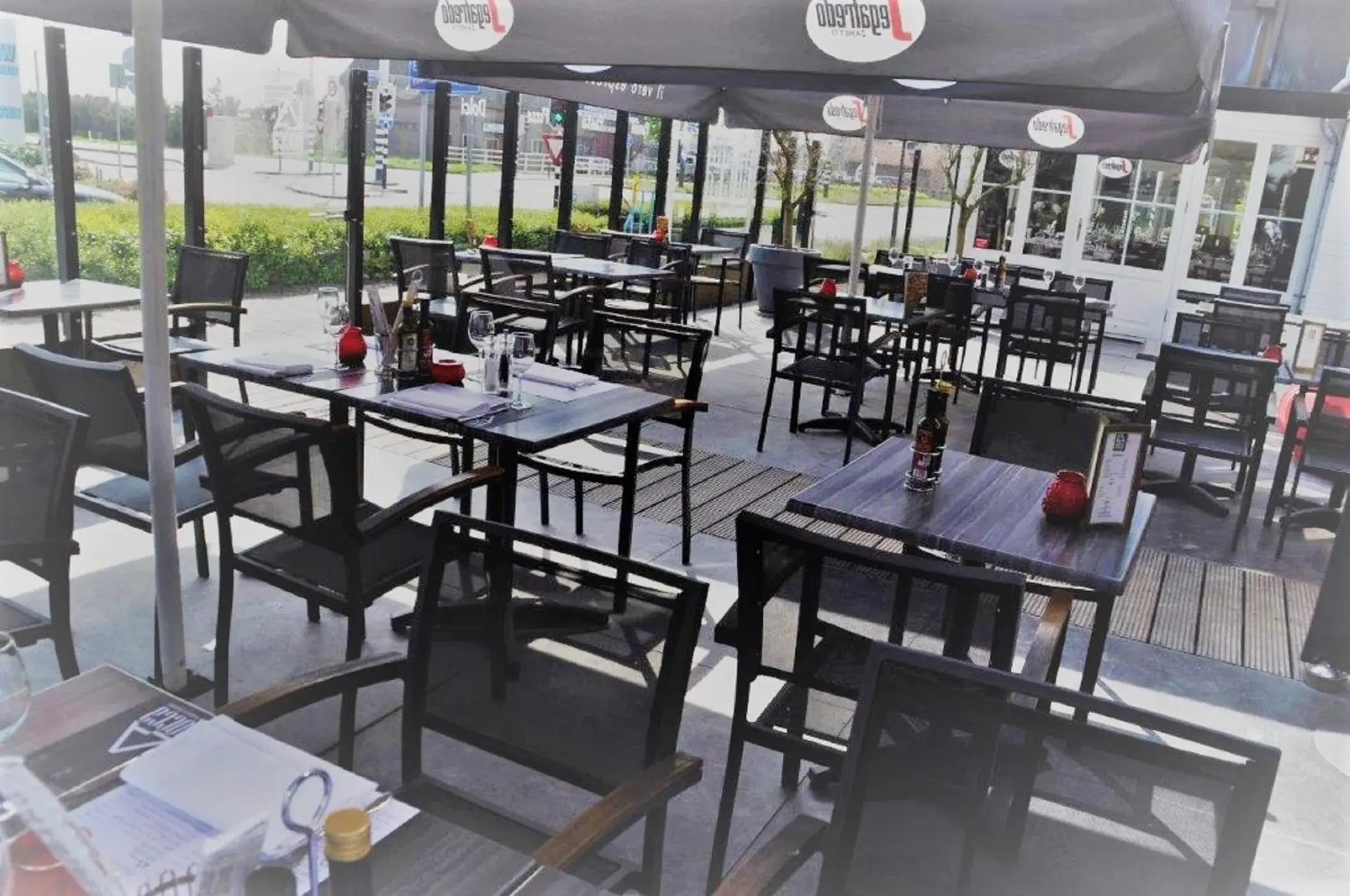 Balcony/Terrace, Restaurant/Places to Eat in Boutique Hotel Herbergh Amsterdam Airport FREE PARKING