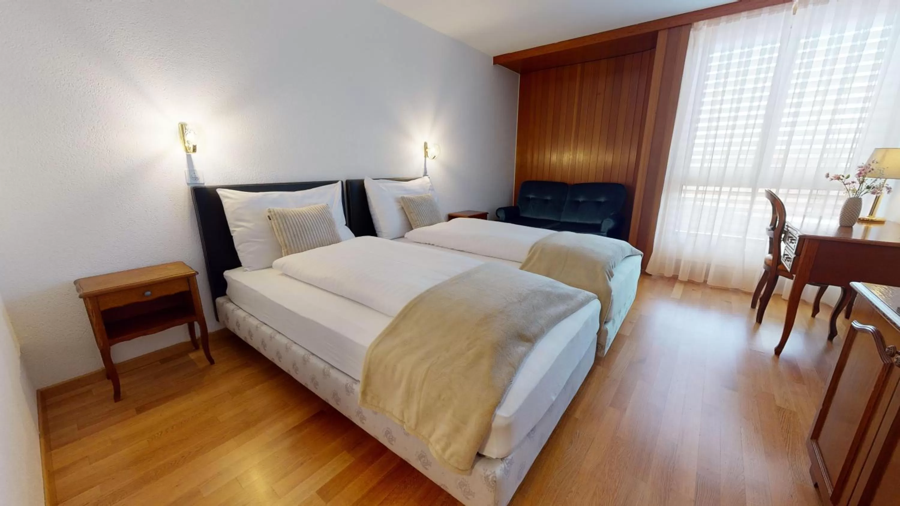 Photo of the whole room, Bed in Hôtel du Grand-Pré