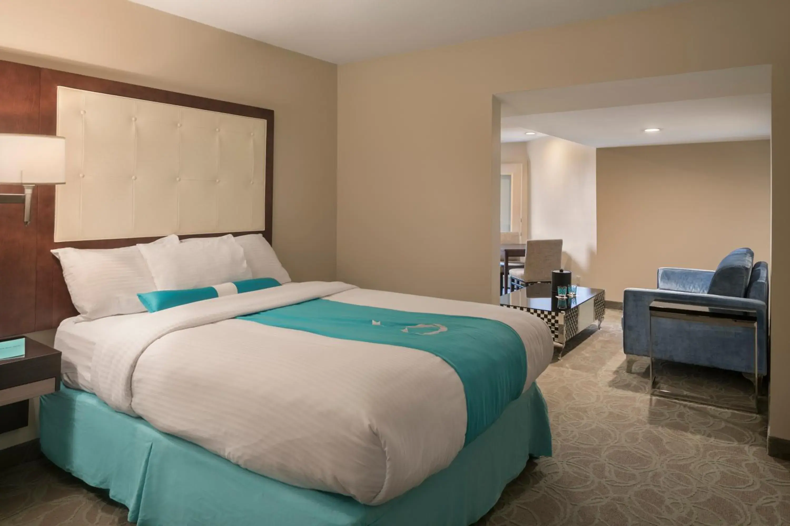 Bed in Aqua Blue Hotel Bed in Aqua Blue Hotel