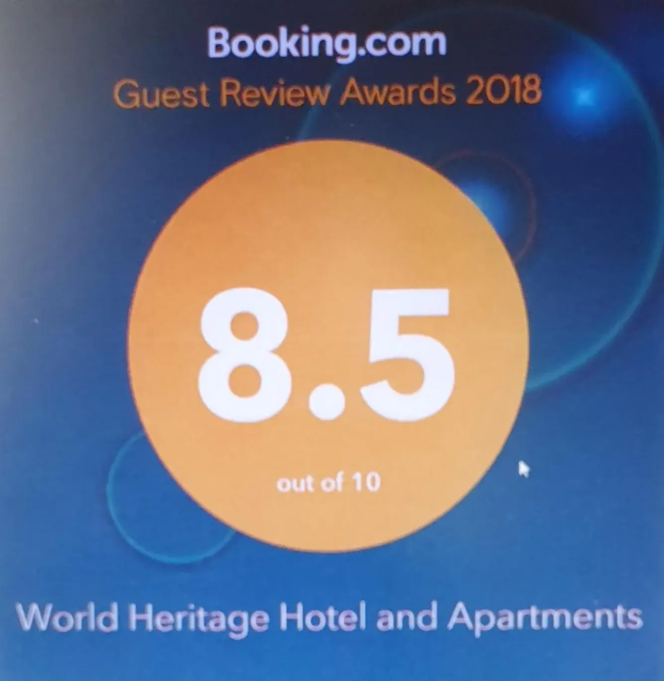 Logo/Certificate/Sign in World Heritage Hotel and Apartments