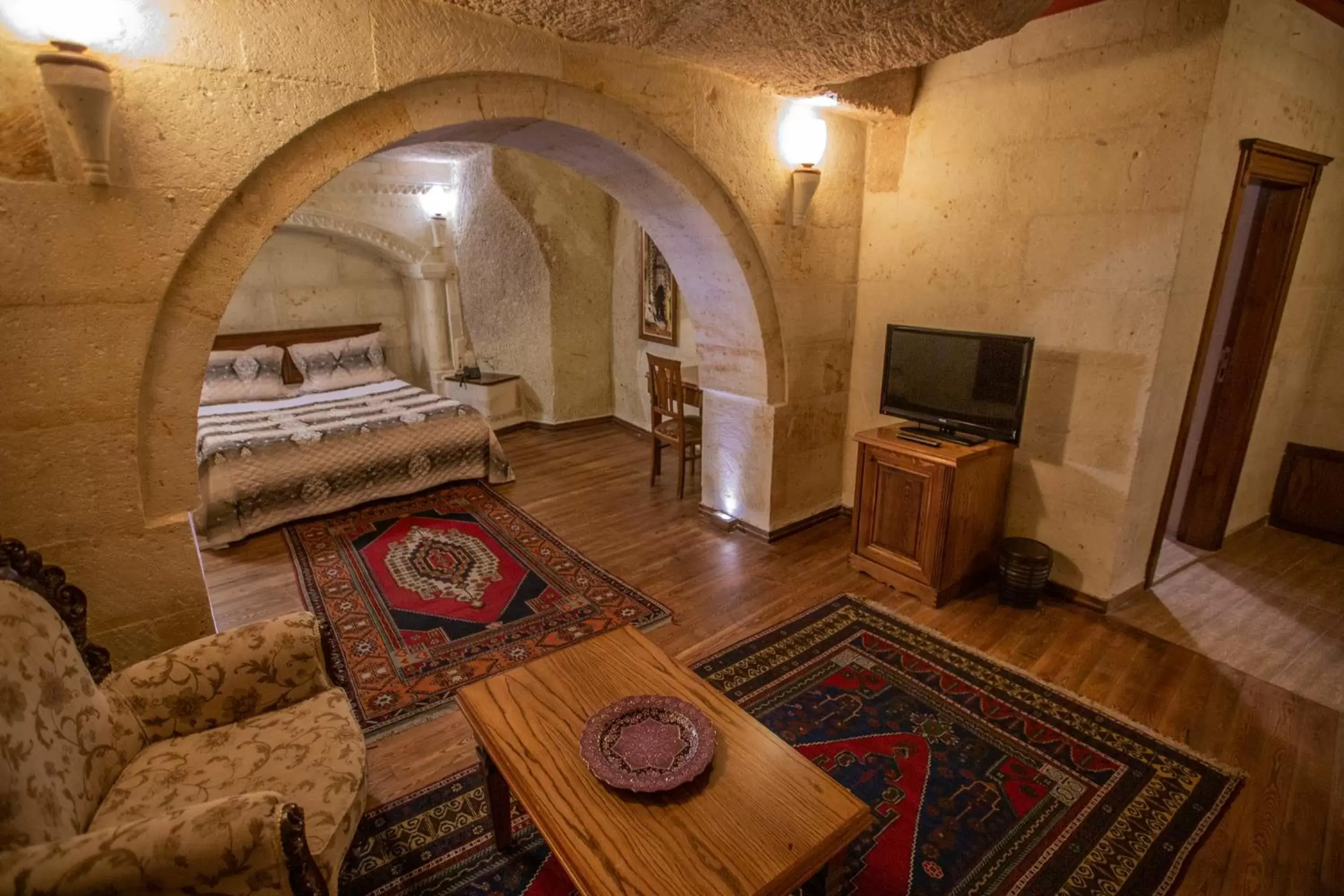 Living room, Seating Area in Stone House Cave Hotel