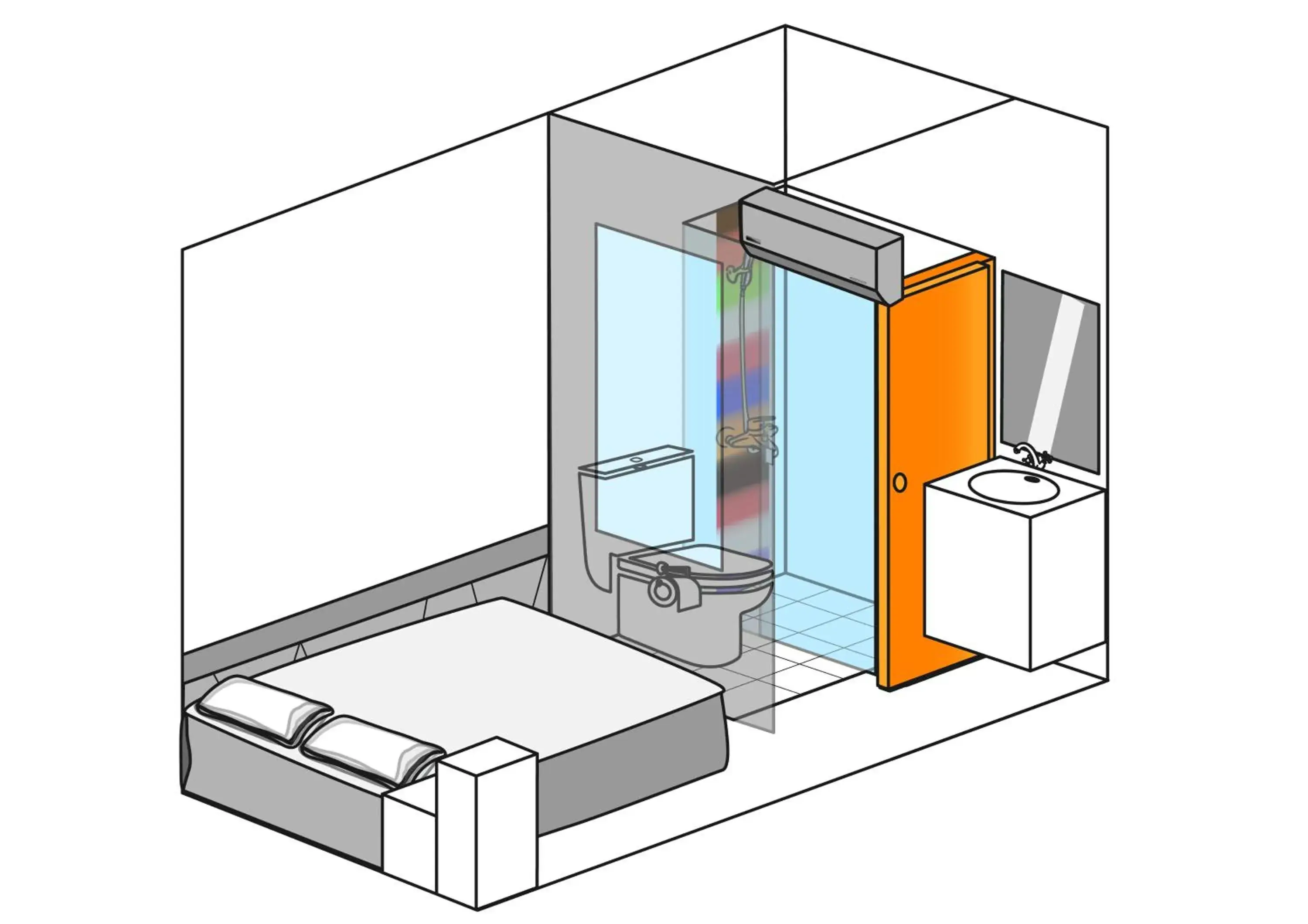 Floor plan in Colormix Hotel and Hostel