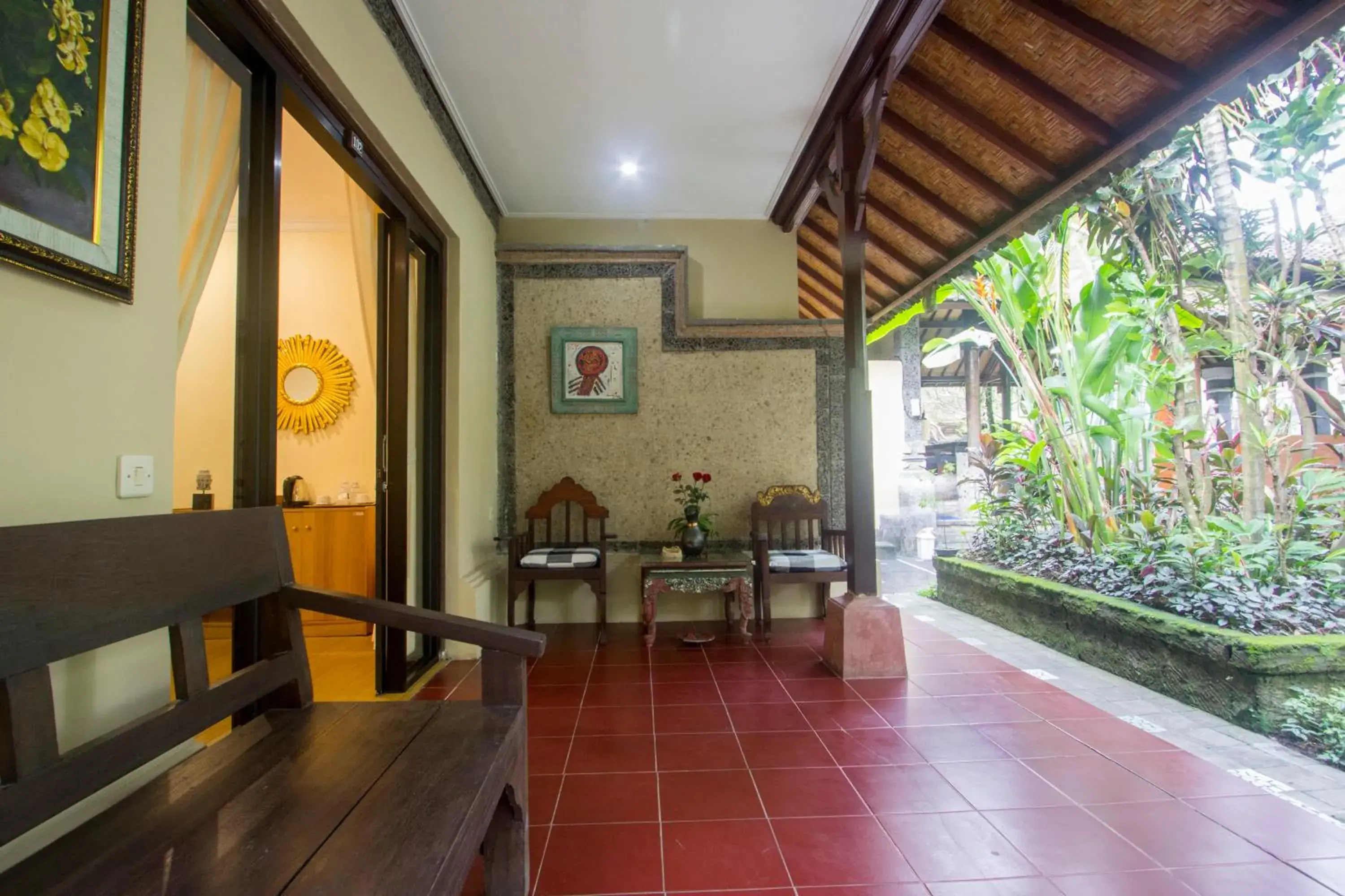 Balcony/Terrace, Dining Area in Dewangga Ubud