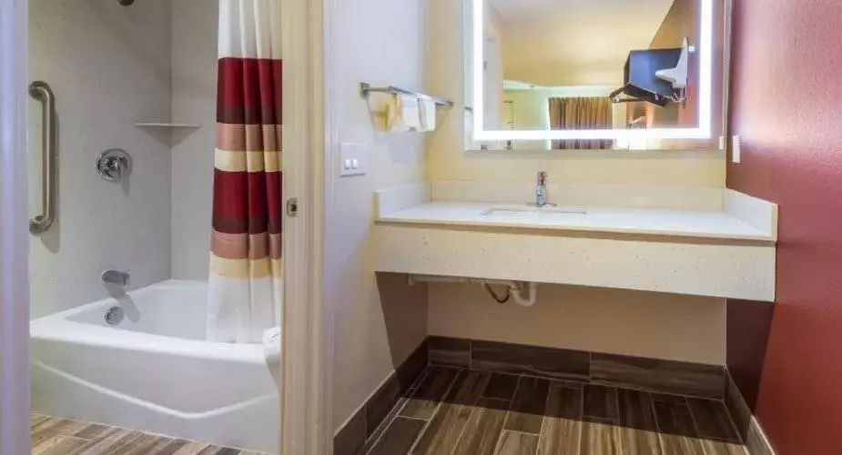 Bathroom in Ocean's Edge Hotel, Port Aransas,TX