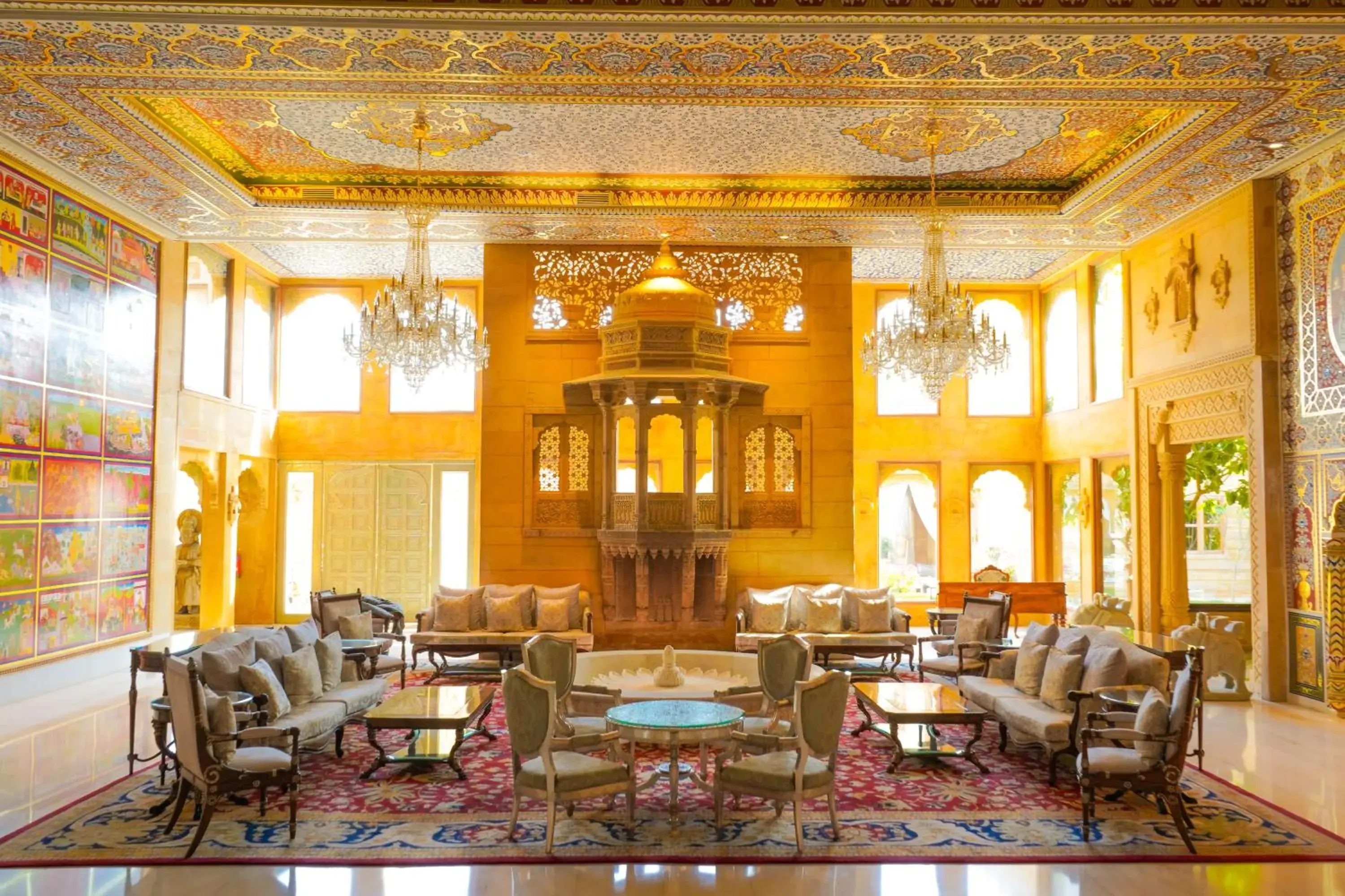 Seating area in Fort Rajwada