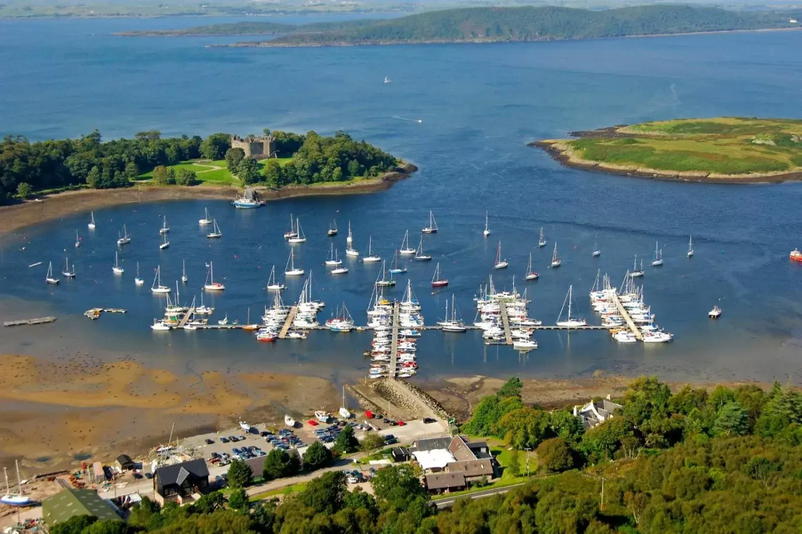 Bird's-eye View in Dunstaffnage Marina Suites and Lodges