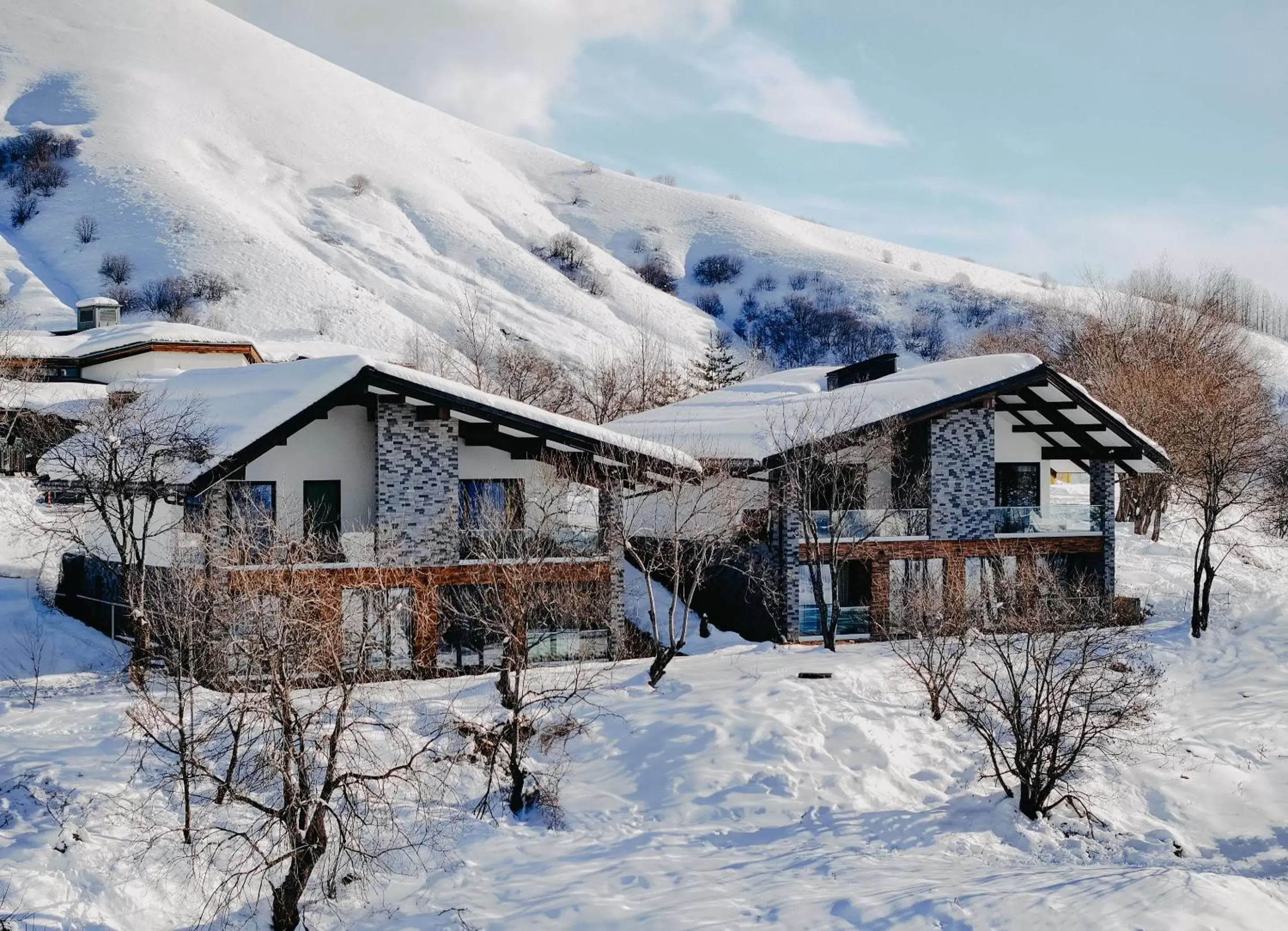 Property building, Winter in Marco Polo Hotel Gudauri