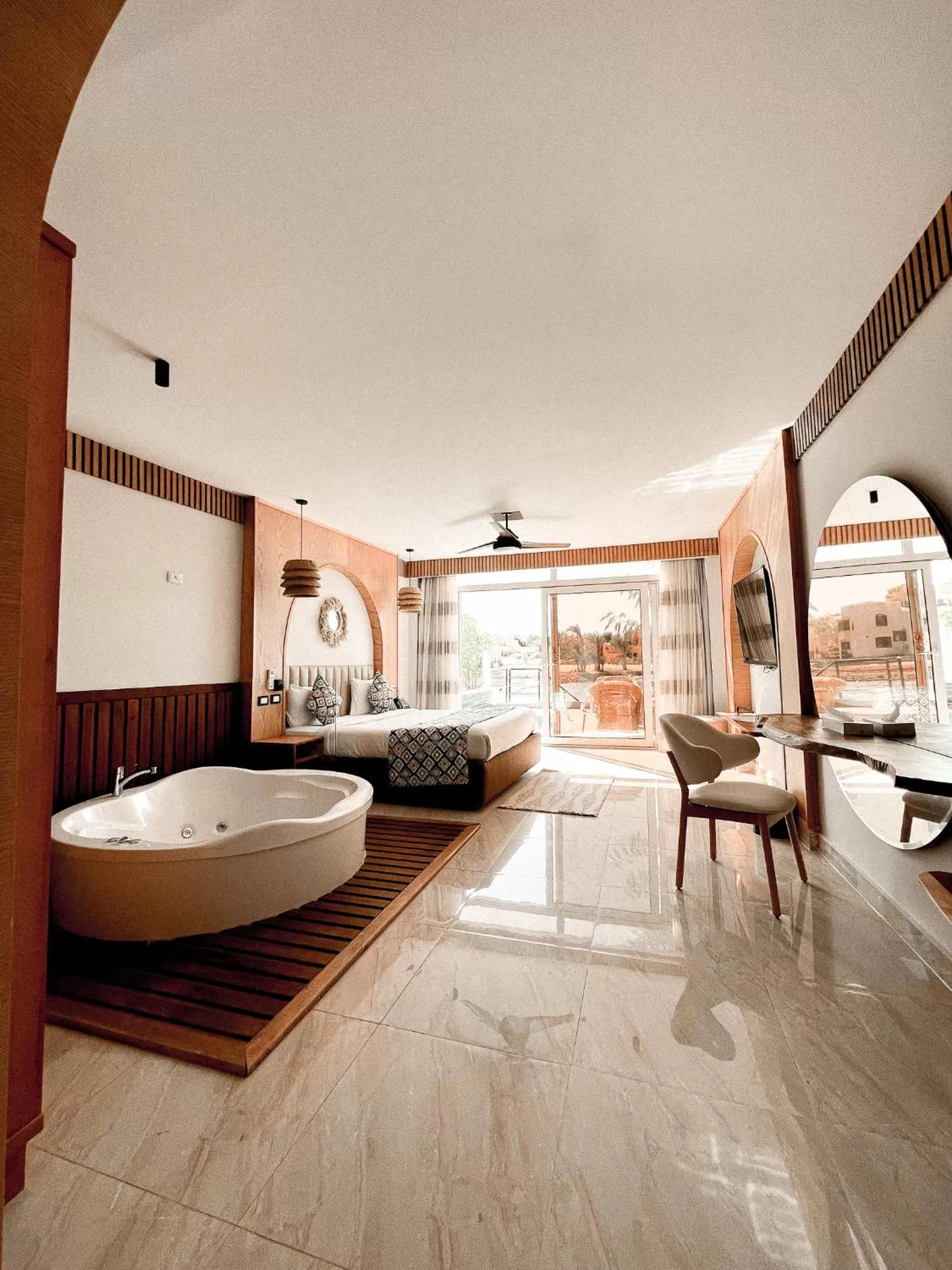 Bed in Panorama Bungalows Resort El Gouna