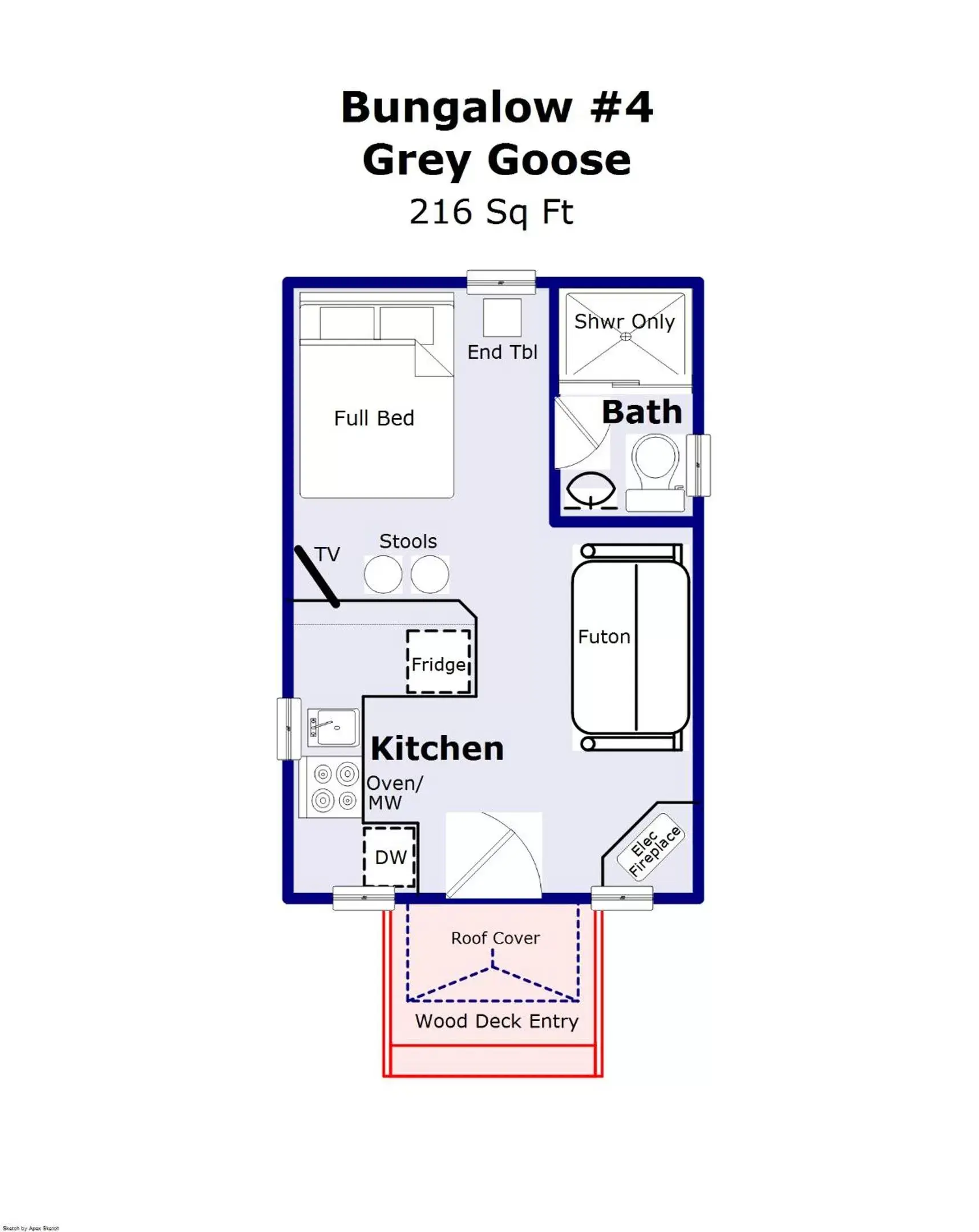 Floor Plan in Brundage Bungalows