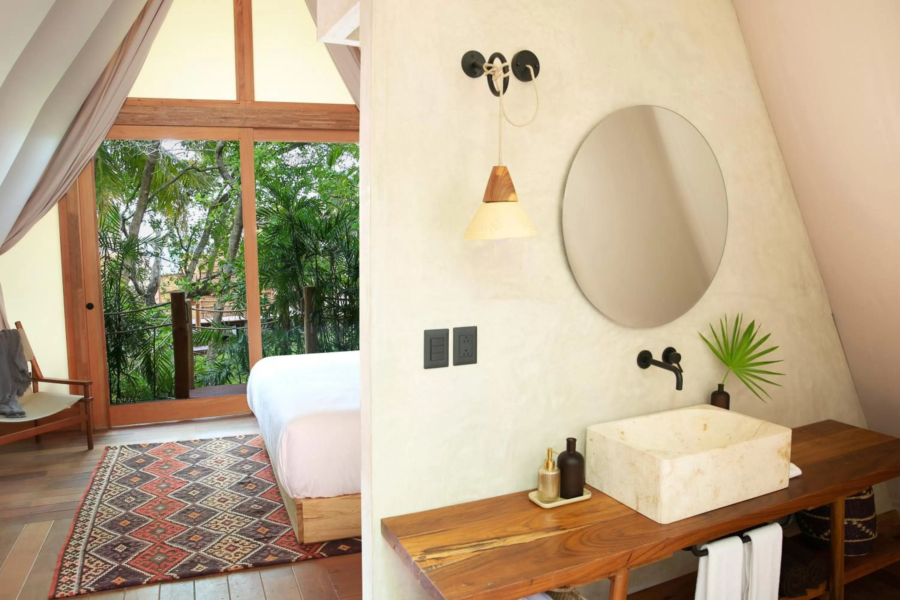 Bathroom in Our Habitas Bacalar - Adults Only