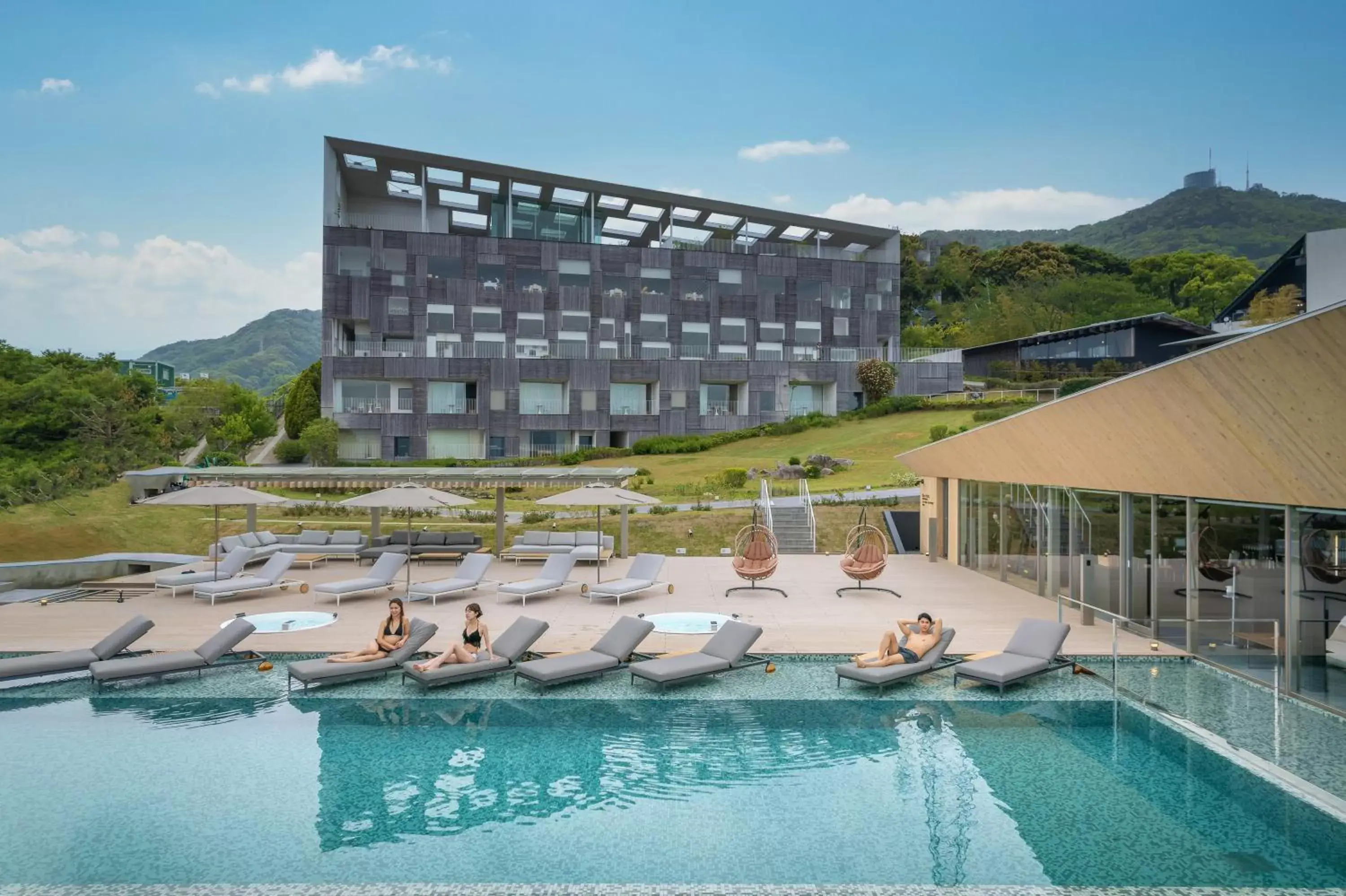 Mountain view, Swimming Pool in Garden Terrace Nagasaki Hotel & Resort