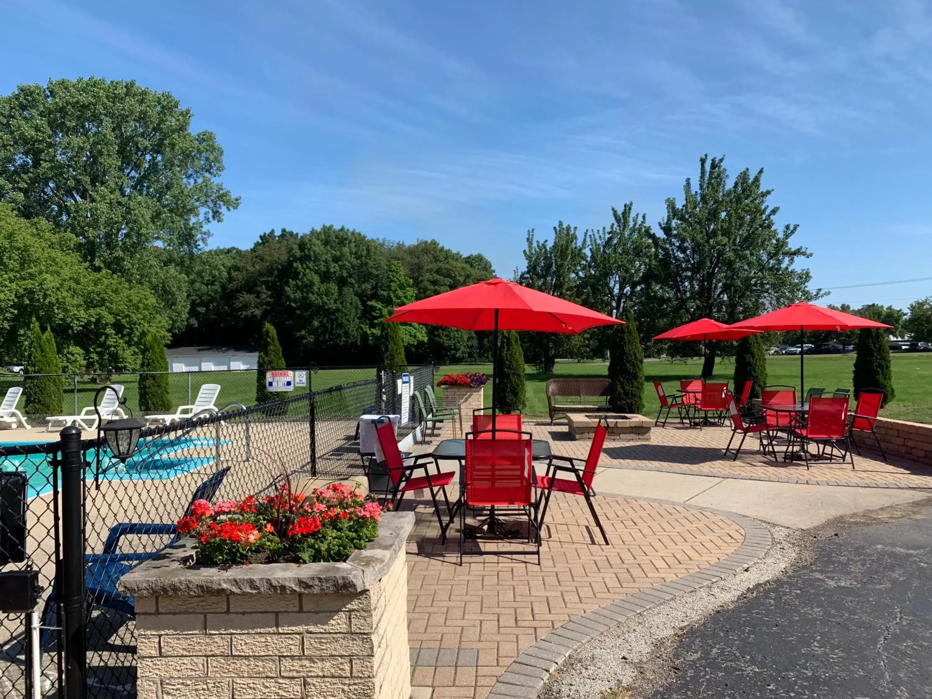 Patio in Geneva Wells Motel