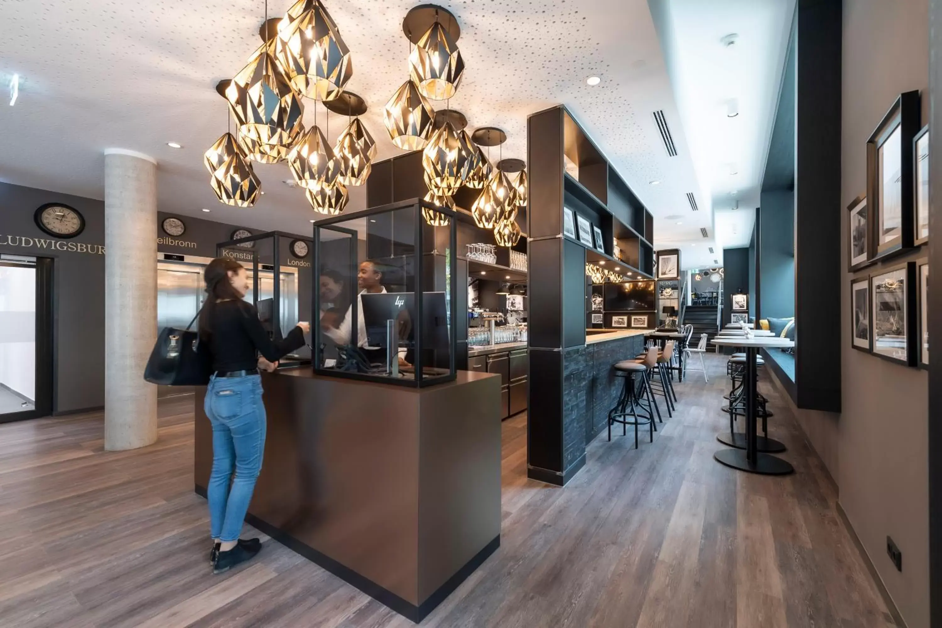 Lobby or reception in HARBR Hotel Ludwigsburg, a member of Radisson Individuals Lobby or reception in HARBR Hotel Ludwigsburg, a member of Radisson Individuals