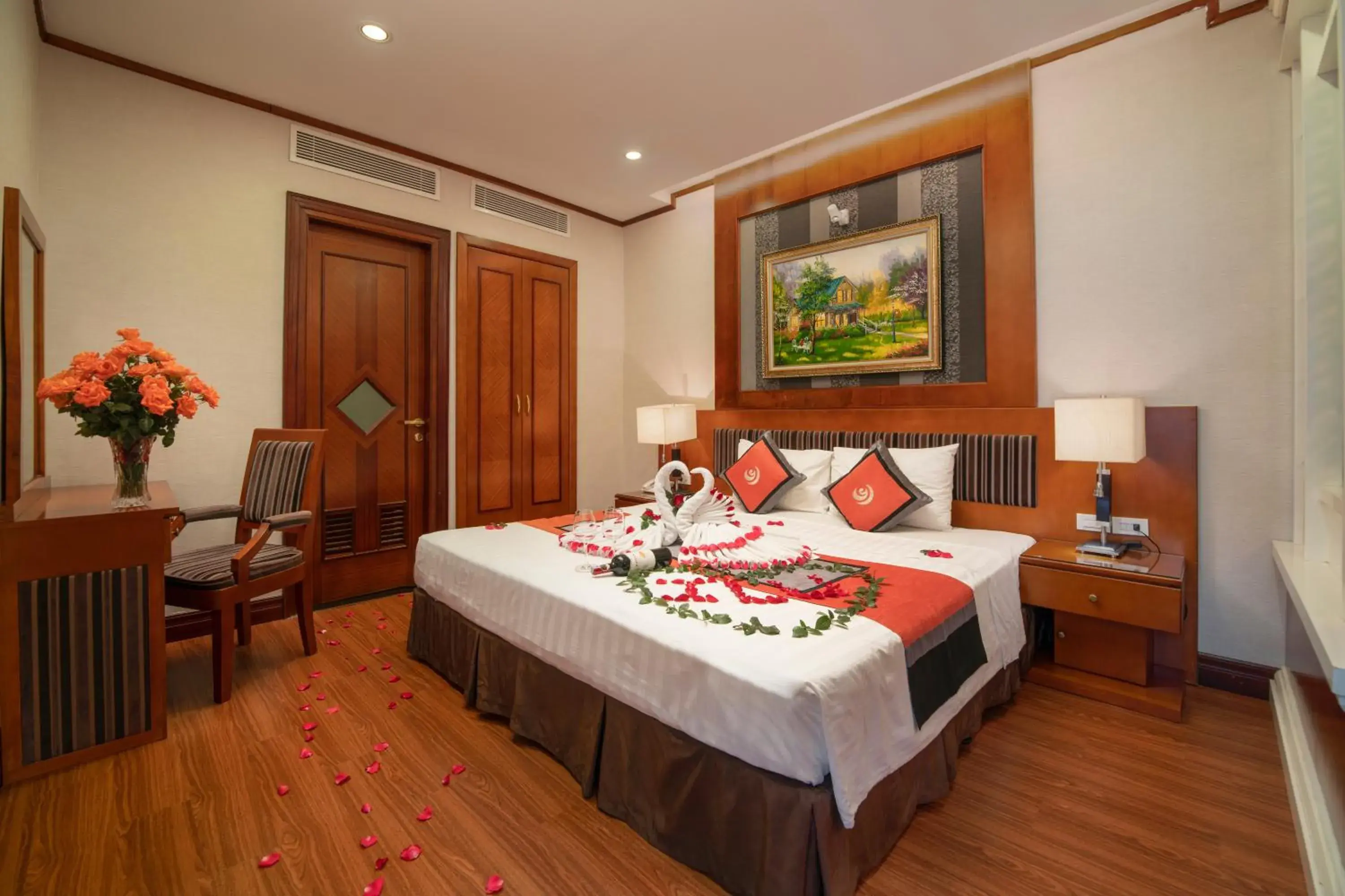 Bed in Hanoi Larosa Hotel