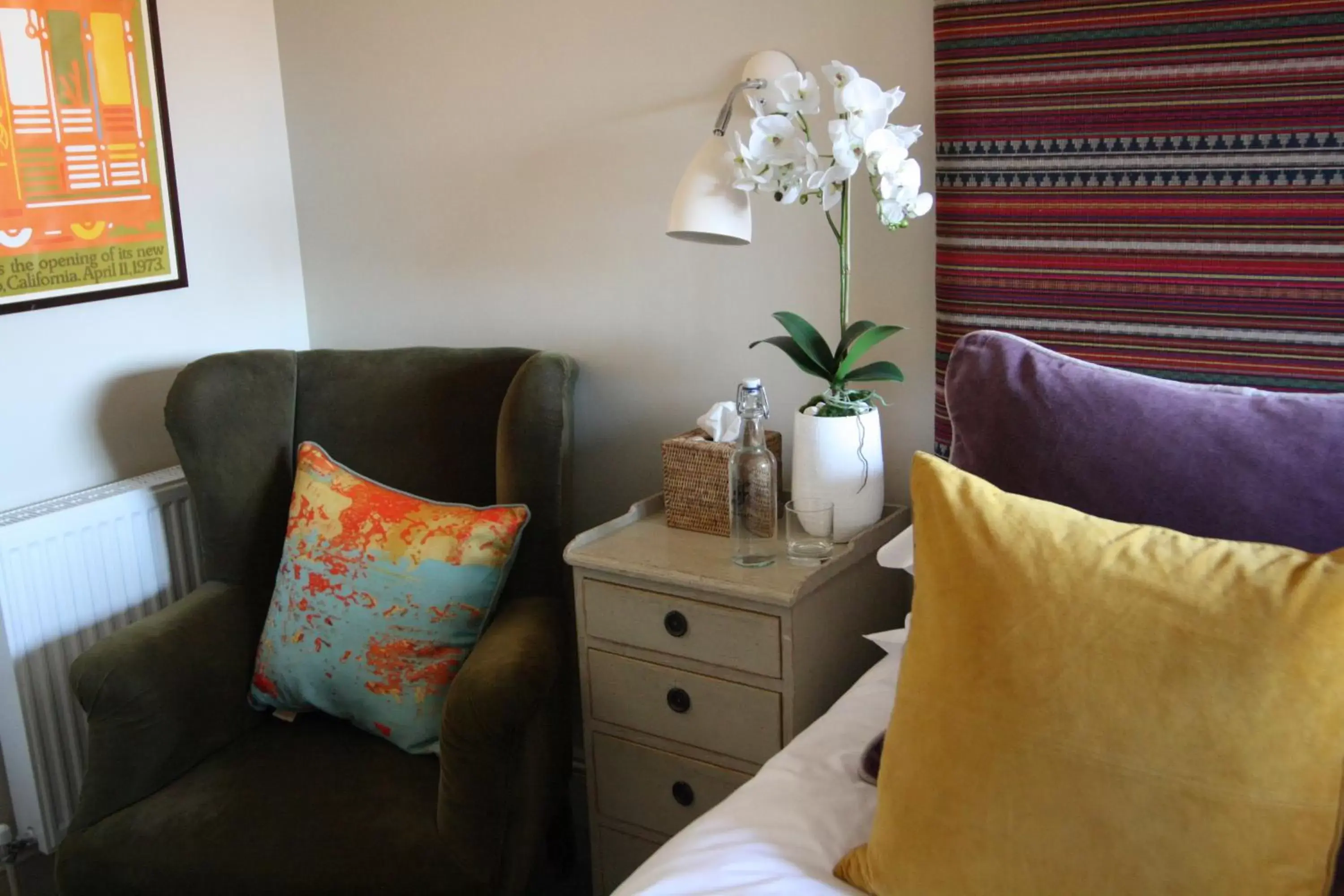 Bed, Seating Area in The Falstaff in Canterbury