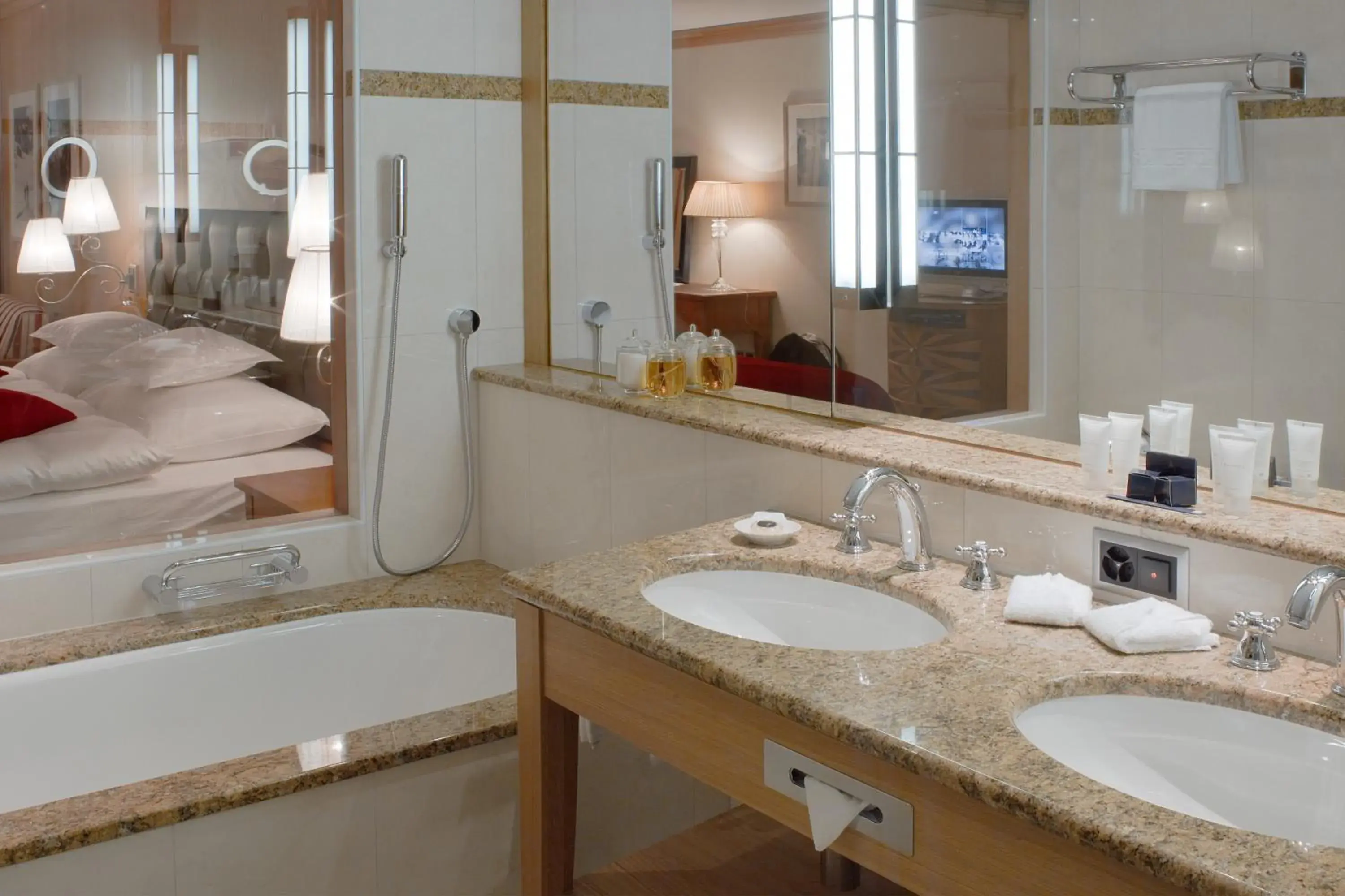 Bathroom in Grand Hotel Kronenhof