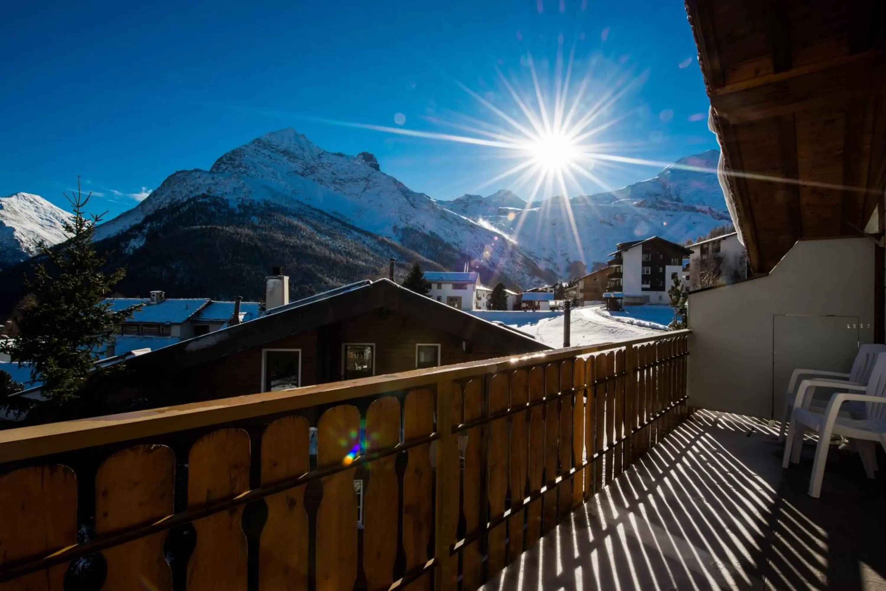 Balcony/Terrace, Winter in Hotel Alpenperle