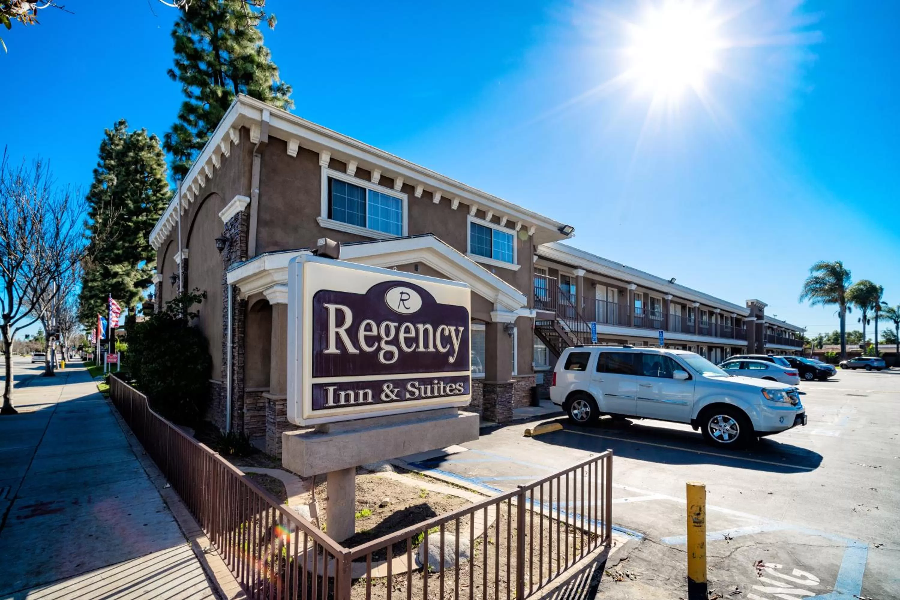 Property building in Regency Inn & Suites Downey