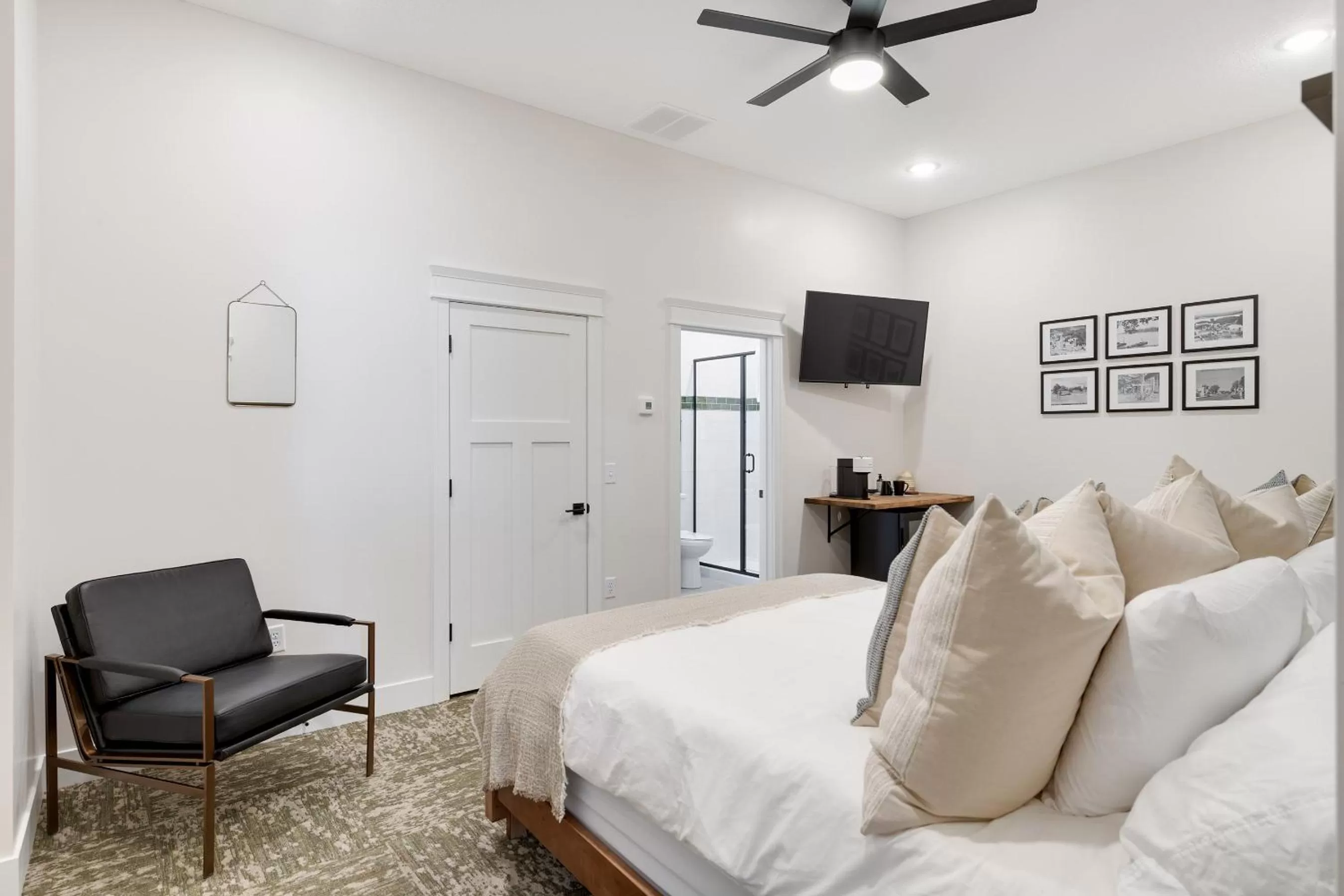 Bed in Balsam Lake Lodge