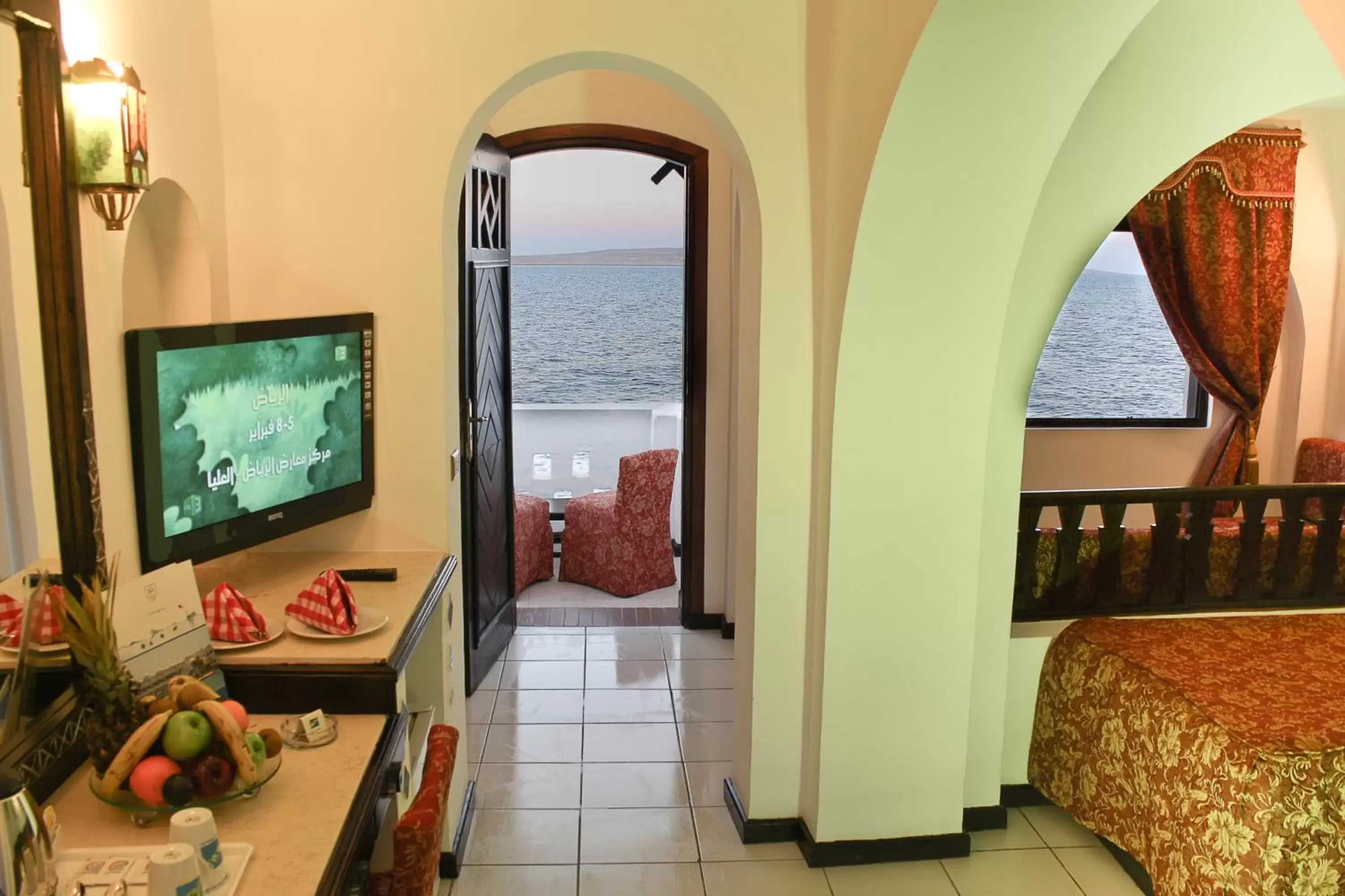 Balcony/Terrace, TV/Entertainment Center in Arabella Azur Resort