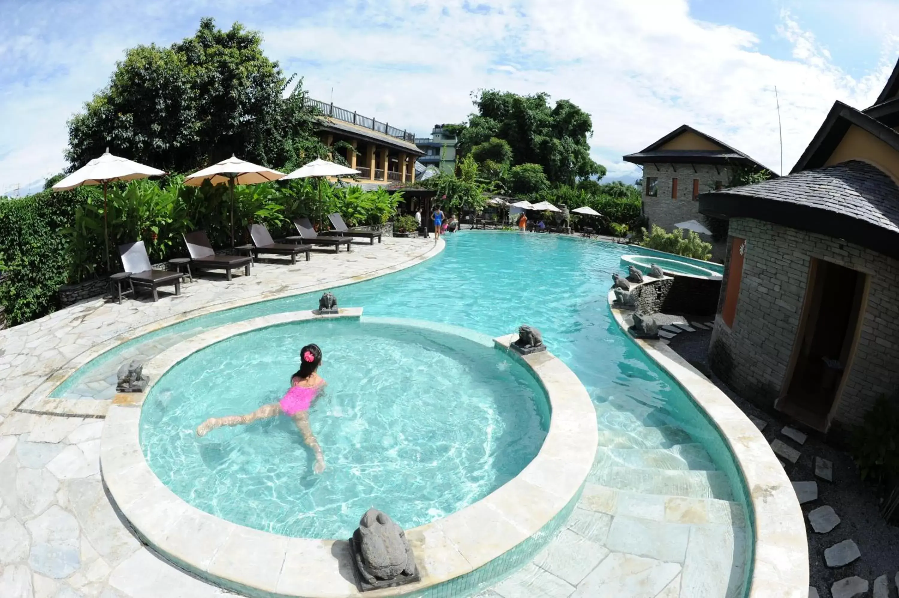 People, Swimming Pool in Temple Tree Resort & Spa