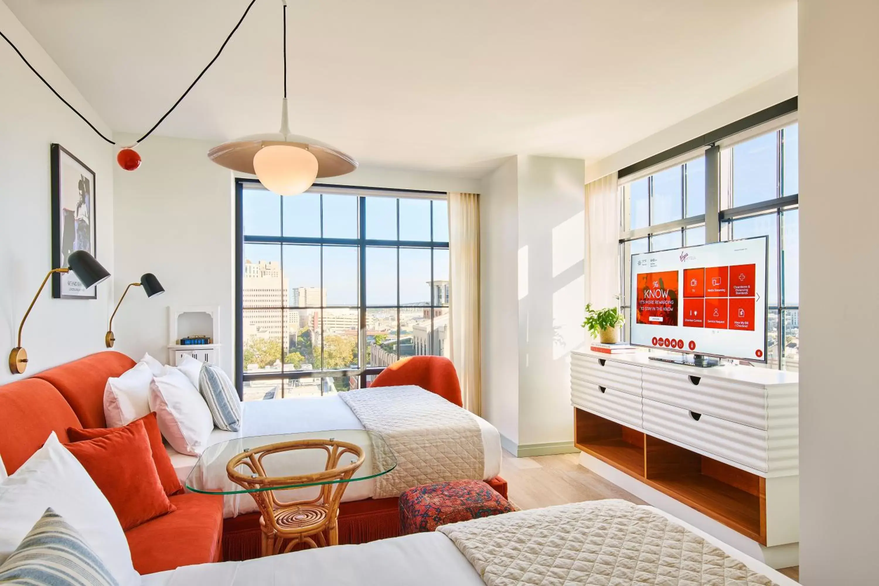 Chamber Double Queen - single occupancy in Virgin Hotels New Orleans Chamber Double Queen - single occupancy in Virgin Hotels New Orleans