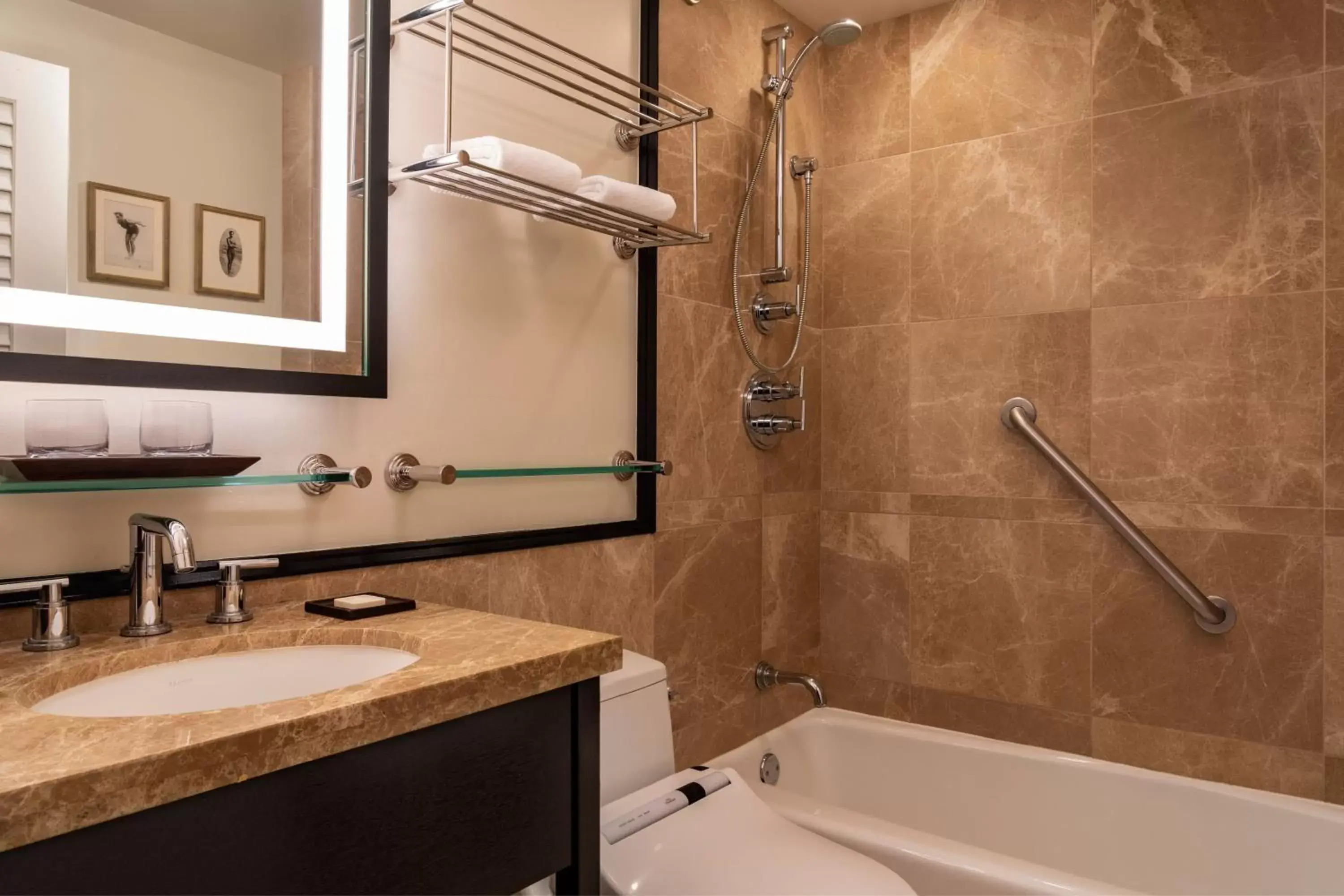 Photo of the whole room, Bathroom in The Royal Hawaiian, A Luxury Collection Resort, Waikiki