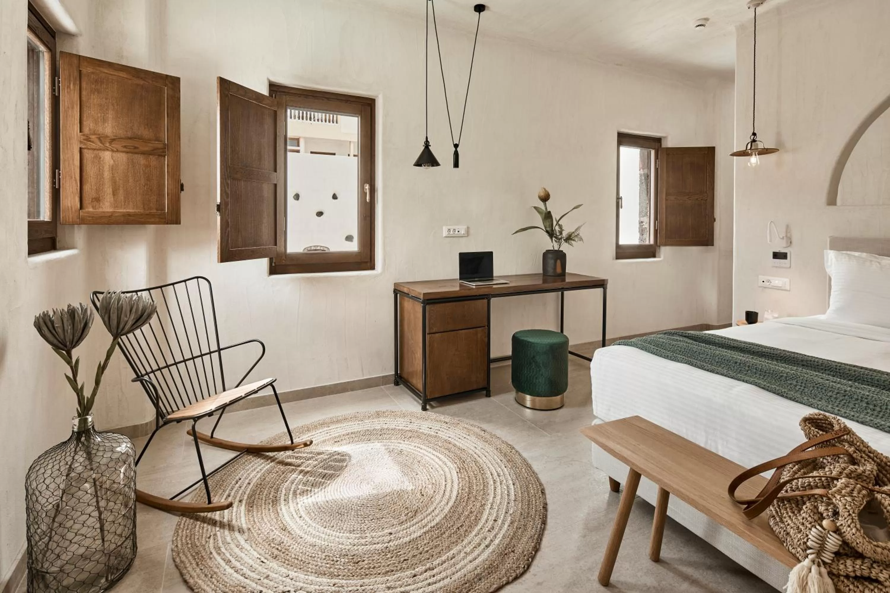 Seating area, Bed in Winery Hotel 1870