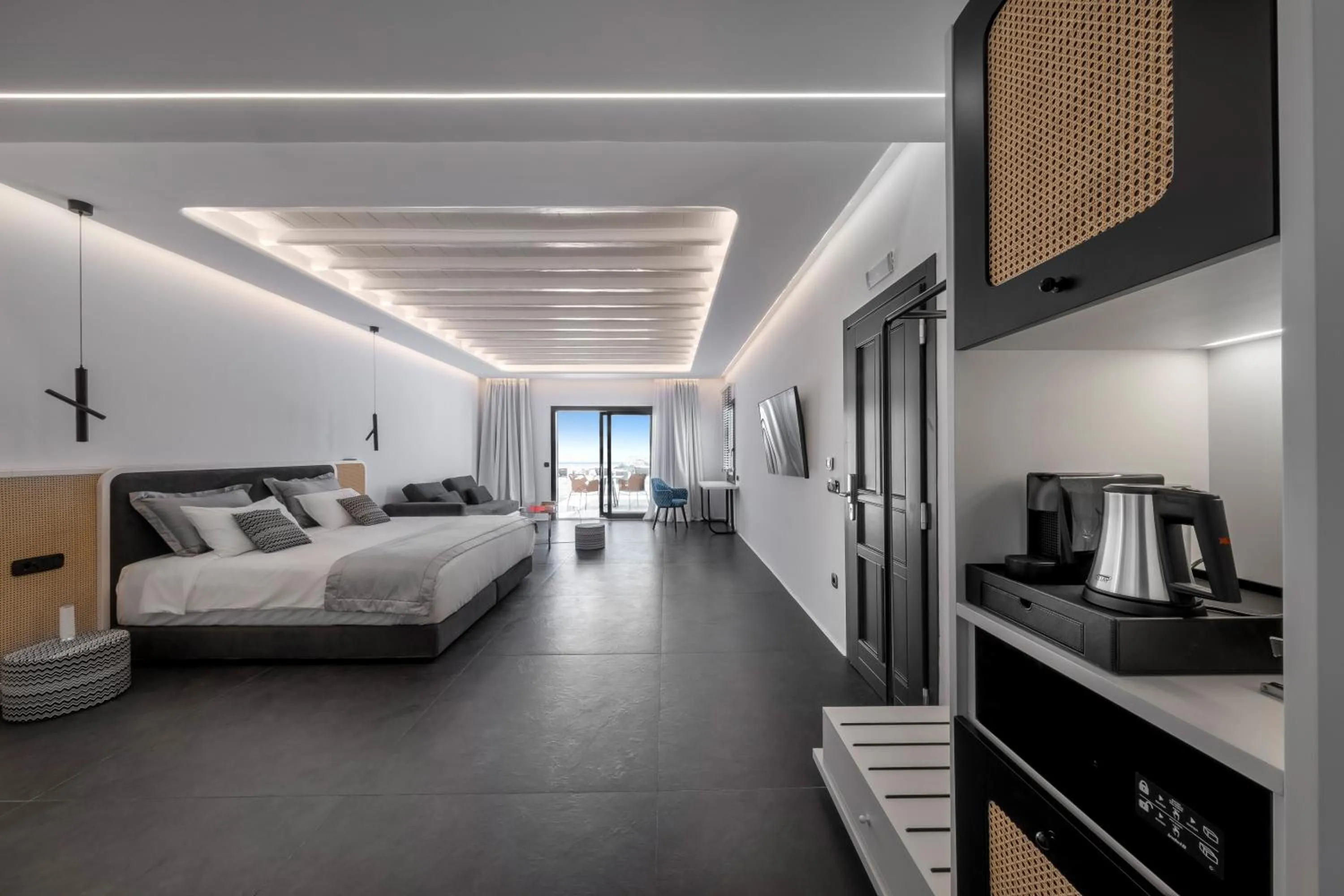 Bed in Deliades Hotel