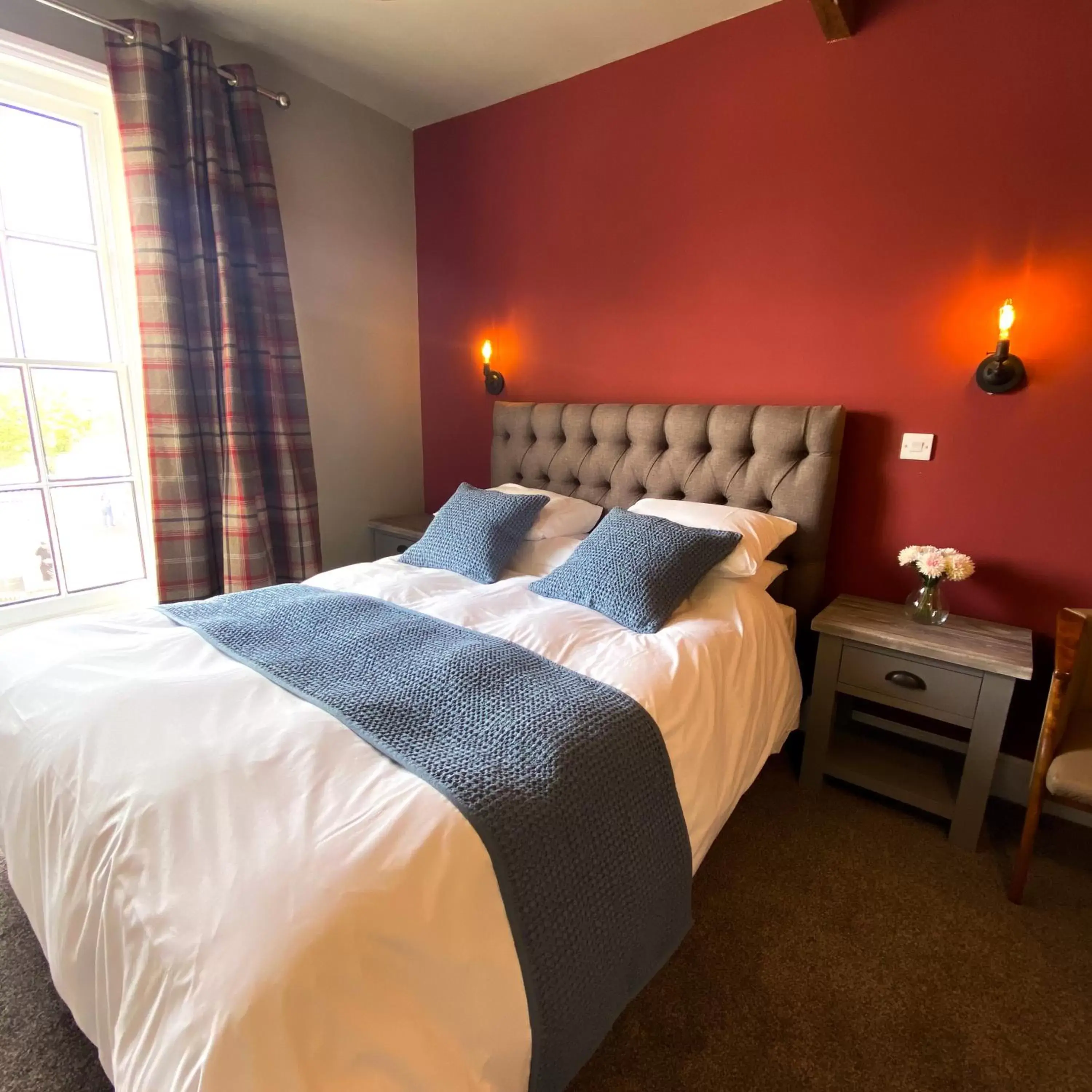 Bed in The Kings Head Inn, home of The Acle Steak