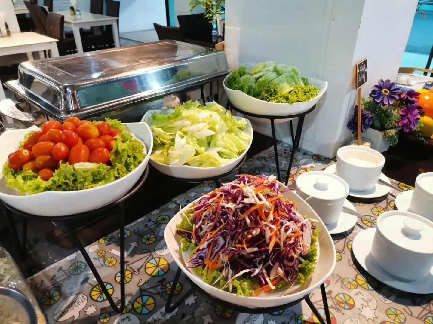Buffet breakfast in The Rubber Hotel Phuket Buffet breakfast in The Rubber Hotel Phuket