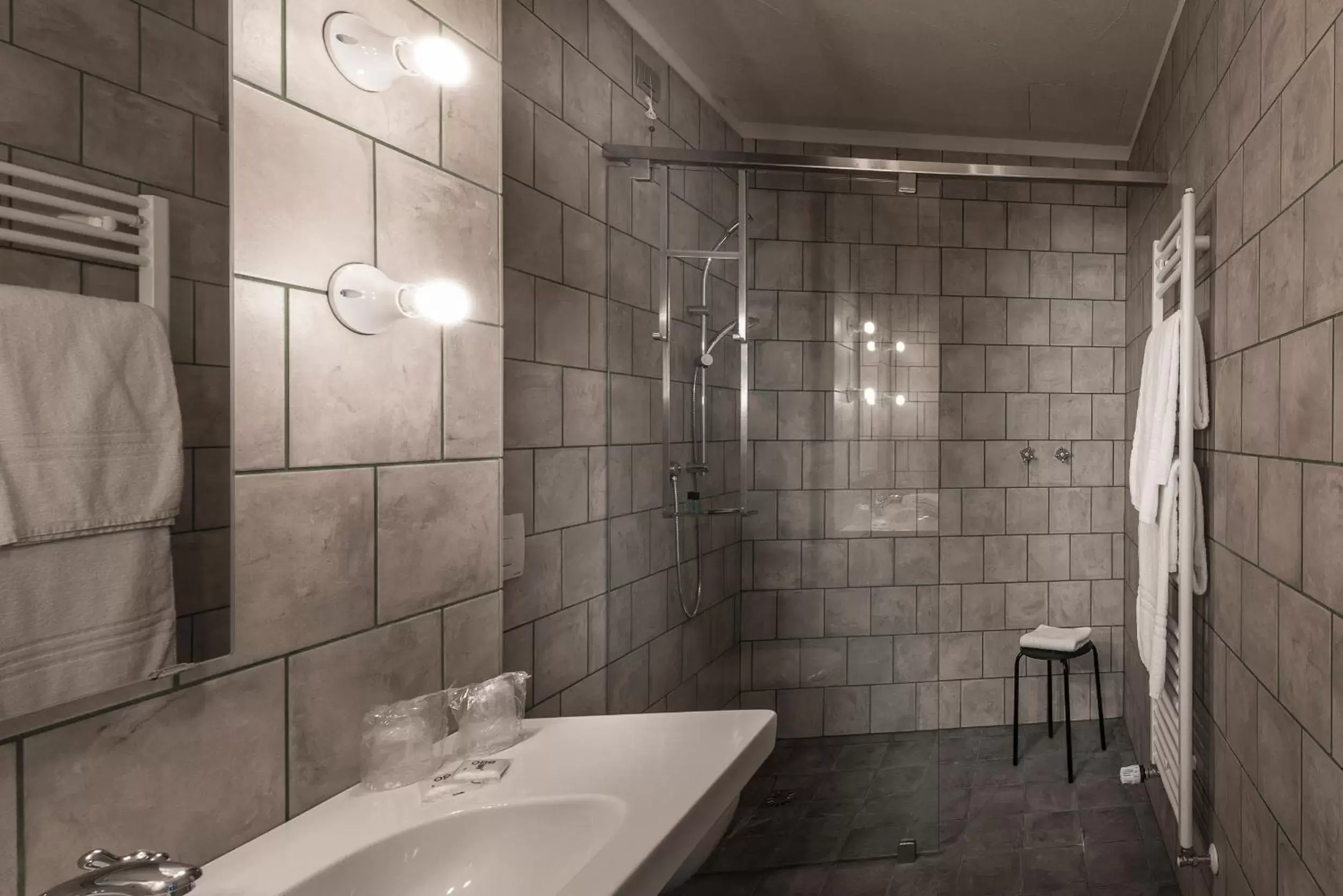 Shower, Bathroom in Hotel San Daniele